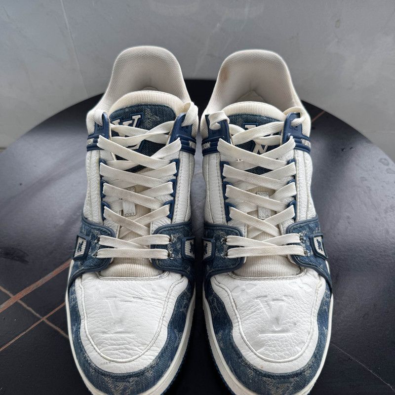 Louis Vuitton Louis Vuitton Denim Canvas Low-Top Fashion Sneakers -2508 Size US 9.5 / IT 39.5 - 2 Thumbnail