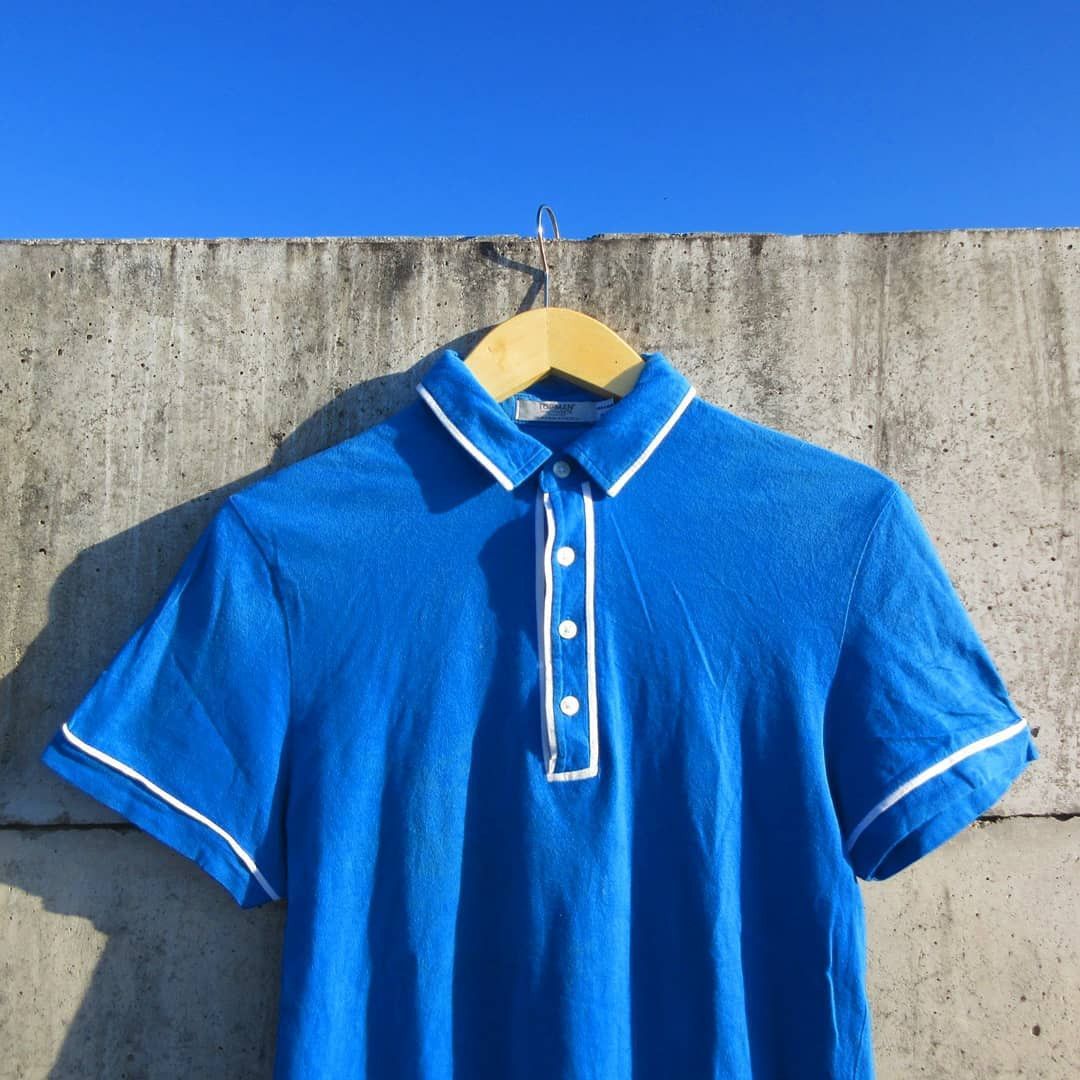Topman Vintage Stripe Colar Neck Half Style polo shirt