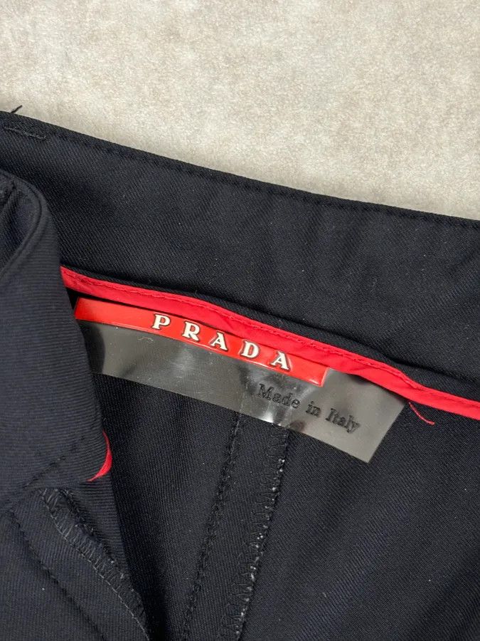 Prada 2000s Prada Navy Wool Linea Rossa Pants Size US 32 / EU 48 - 11 Thumbnail