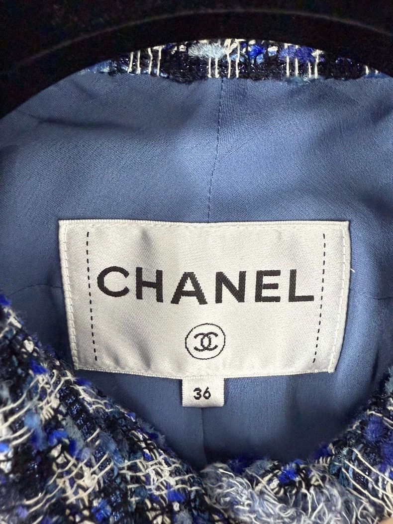 Chanel Chanel Blue stand-up collar diamond buckle jacket Size XXS / US 00 / IT 34 - 3 Thumbnail