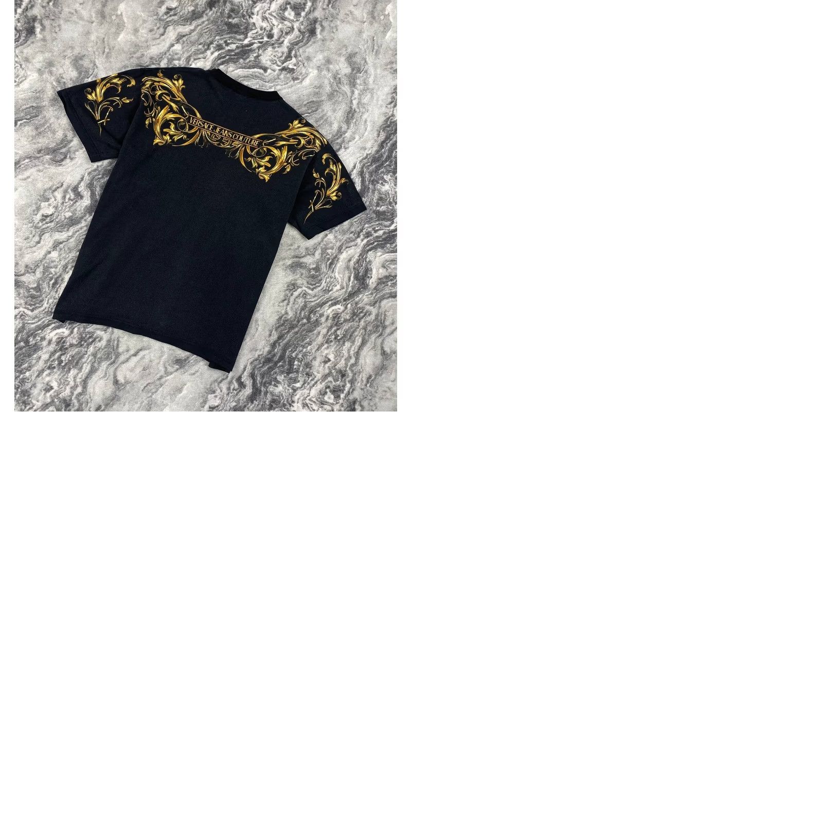 Versace Jeans Couture Versace Jeans Couture Baroque Logo T Shirt Men Size M Black Size US M / EU 48-50 / 2 - 9 Thumbnail