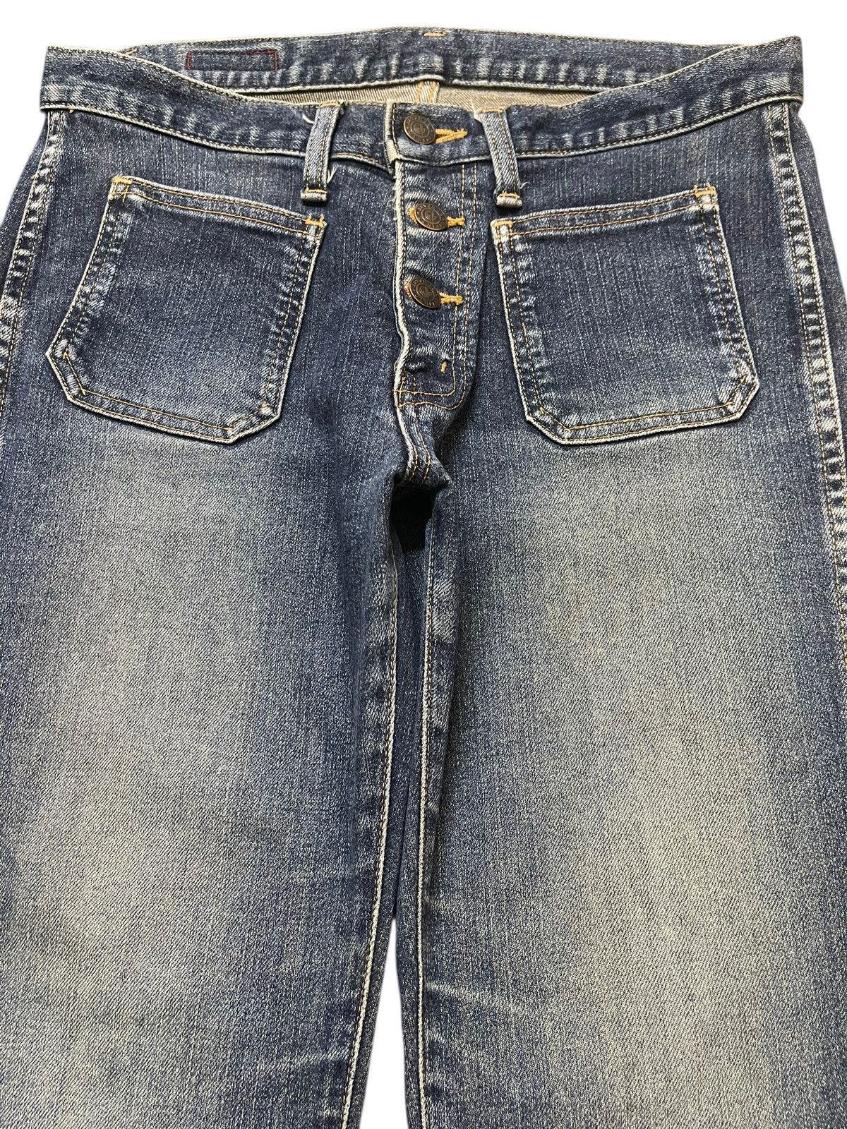 Hysteric Glamour Vintage Japanese Brand Blue Wash Faded Style Flare Jeans Size US 30 / EU 46 - 3 Thumbnail