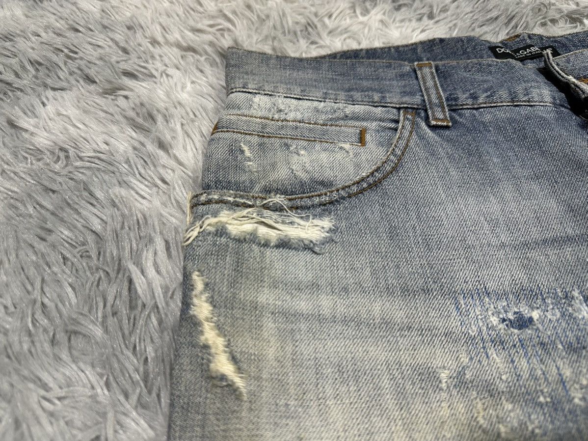 Dolce & Gabbana 🔥Sick Y2K Dolce & Gabbana Shorts Denim Distressed Size US 34 / EU 50 - 4 Thumbnail