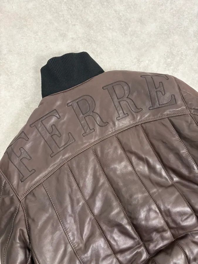 Gianfranco Ferre FW2008 Gianfranco Ferré Brown Quilted Bomber Leather Jacket Size US M / EU 48-50 / 2 - 9 Thumbnail