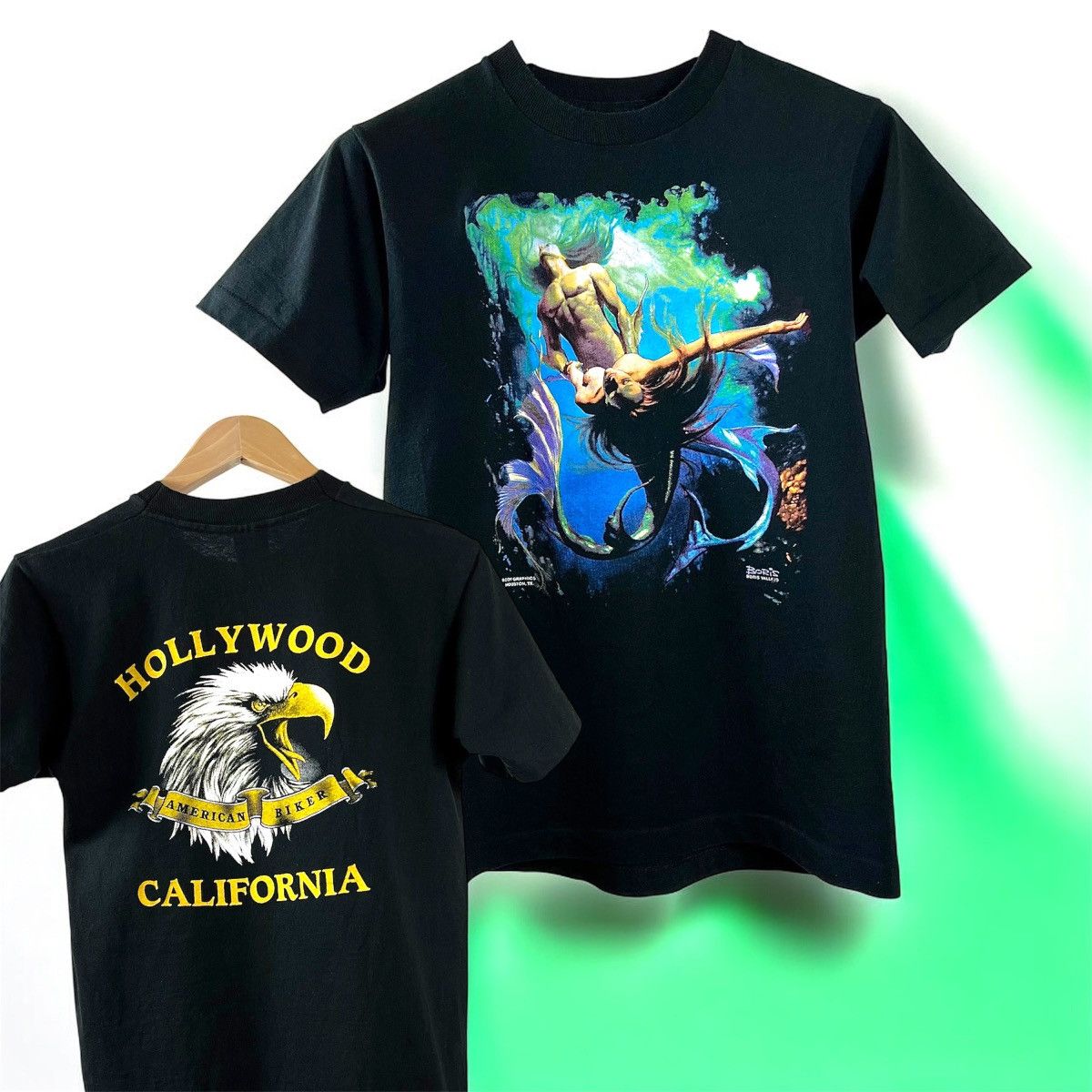 If Six Was Nine 90s Vintage Boris Vallejo Erotic Porn Mermaid T-Shirt Size US M / EU 48-50 / 2 - 1 Thumbnail