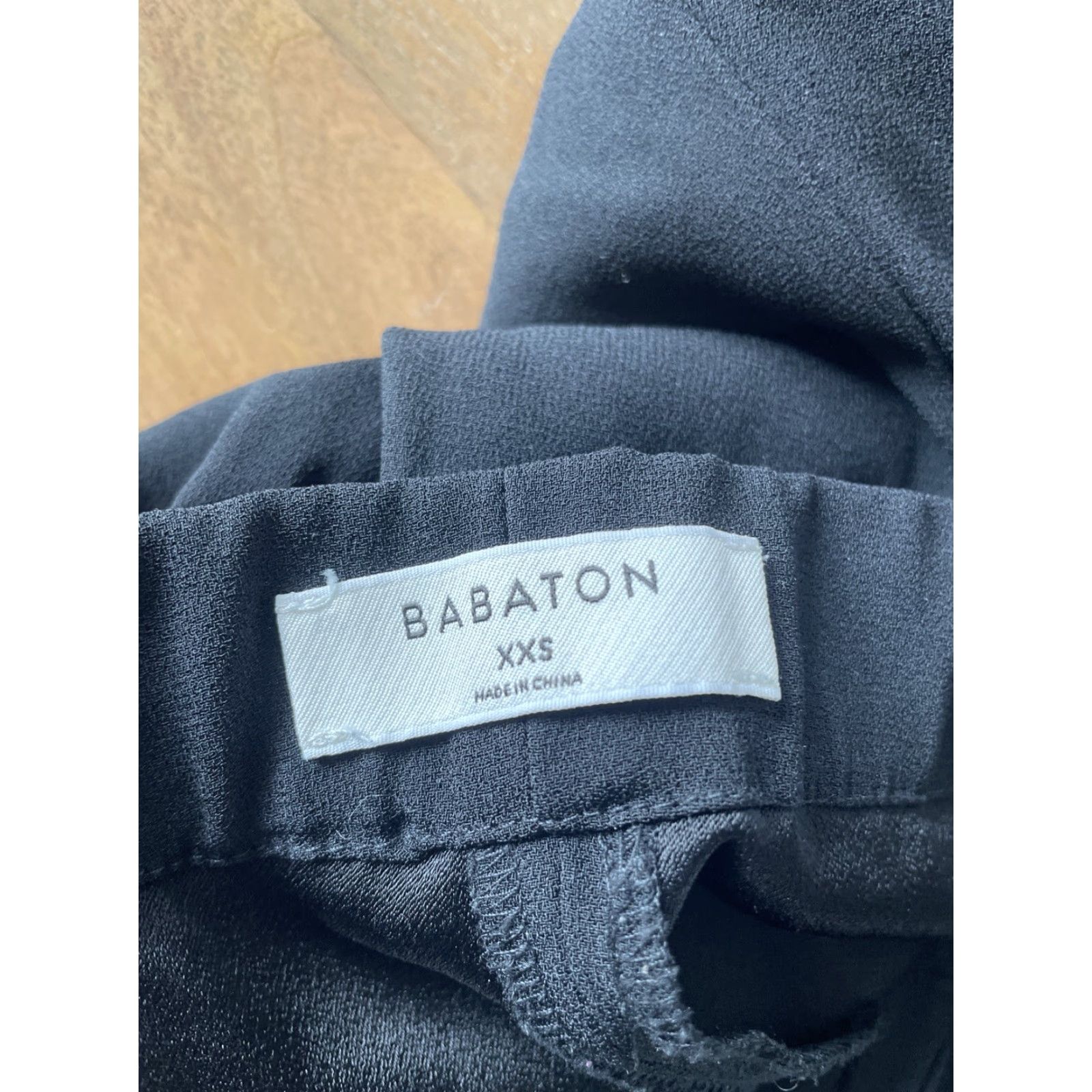 Aritzia Aritzia Babaton Dexter Black Dress Pants Womens 2XS Office Career Tapered Pockets Crepe Pull On Size 24" / US 00 / IT 34 - 3 Thumbnail