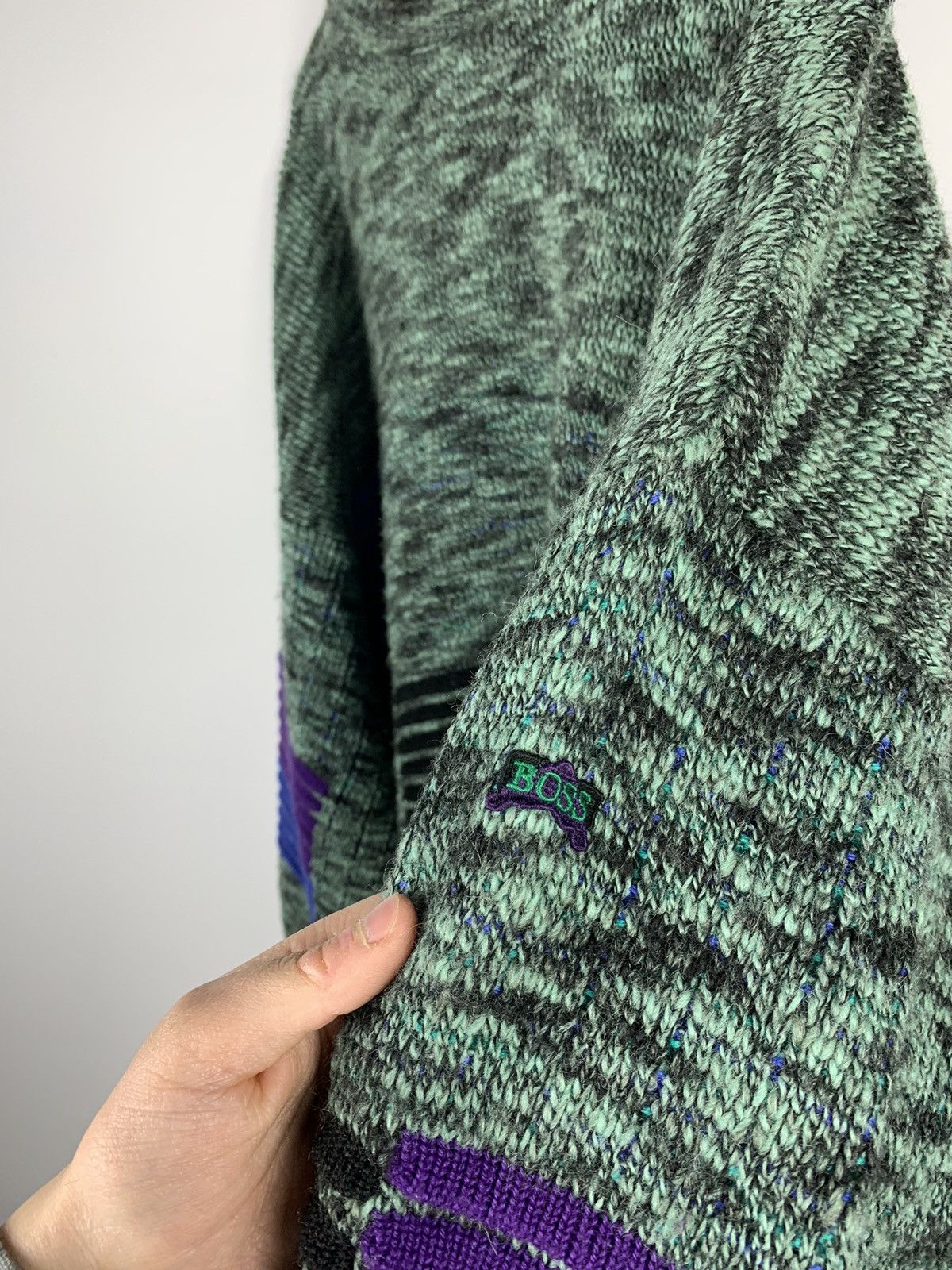 Designer Vintage Hugo Boss Knit Heavyweight Sweater Crewneck 90’s Size US XL / EU 56 / 4 - 7 Thumbnail