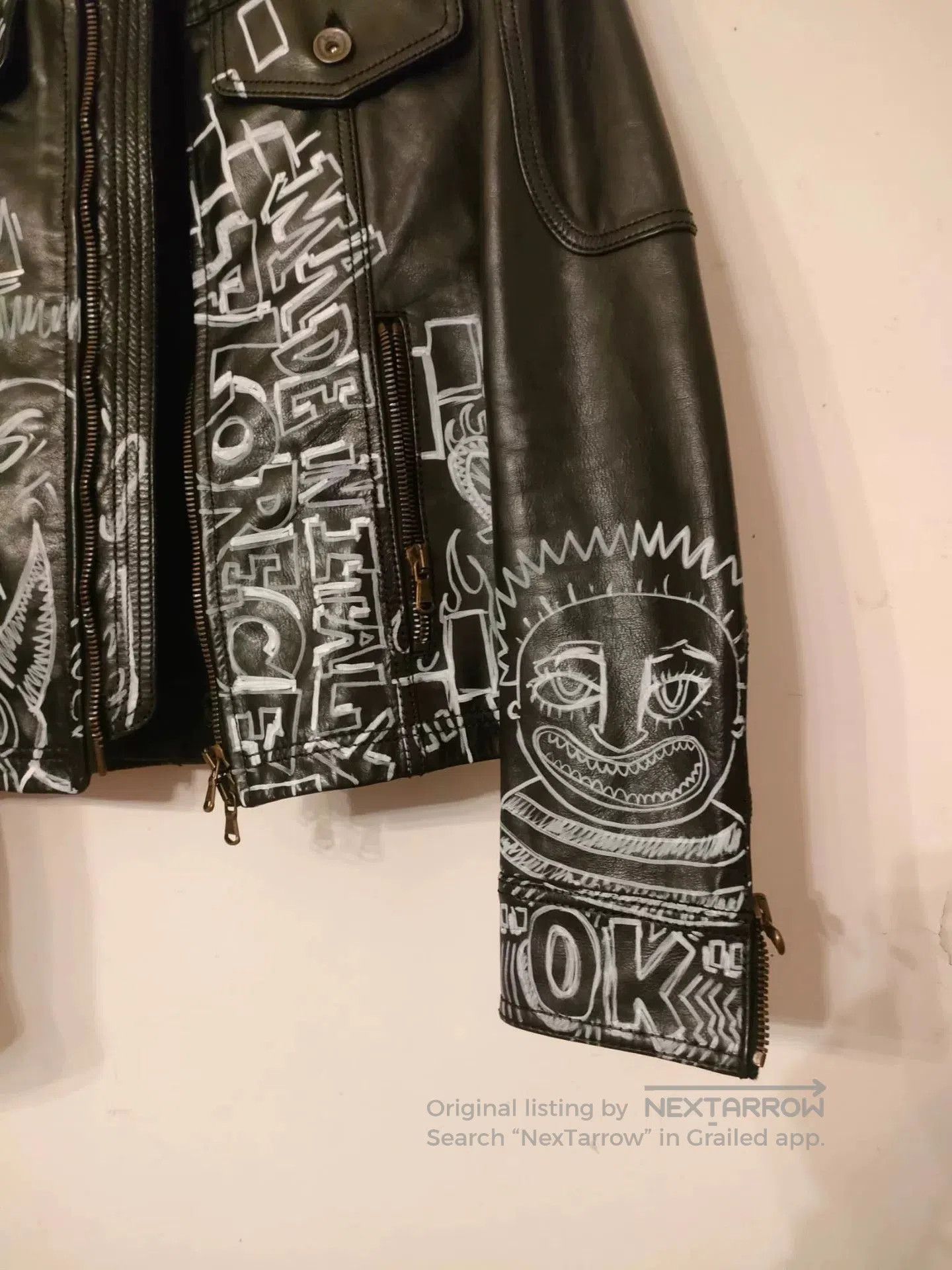 Patrizia Pepe hand-painted leather jacket by Patrizia Pepe. Size US M / EU 48-50 / 2 - 5 Thumbnail