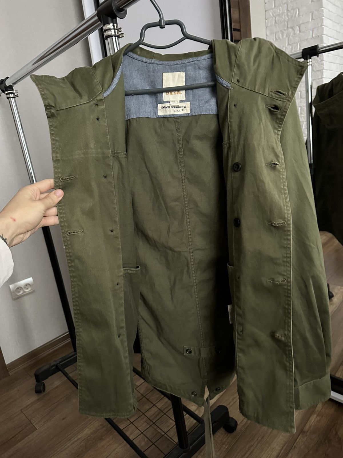 Diesel Diesel Double Coat Canvas Military Jacket Size US XXL / EU 58 / 5 - 11 Thumbnail