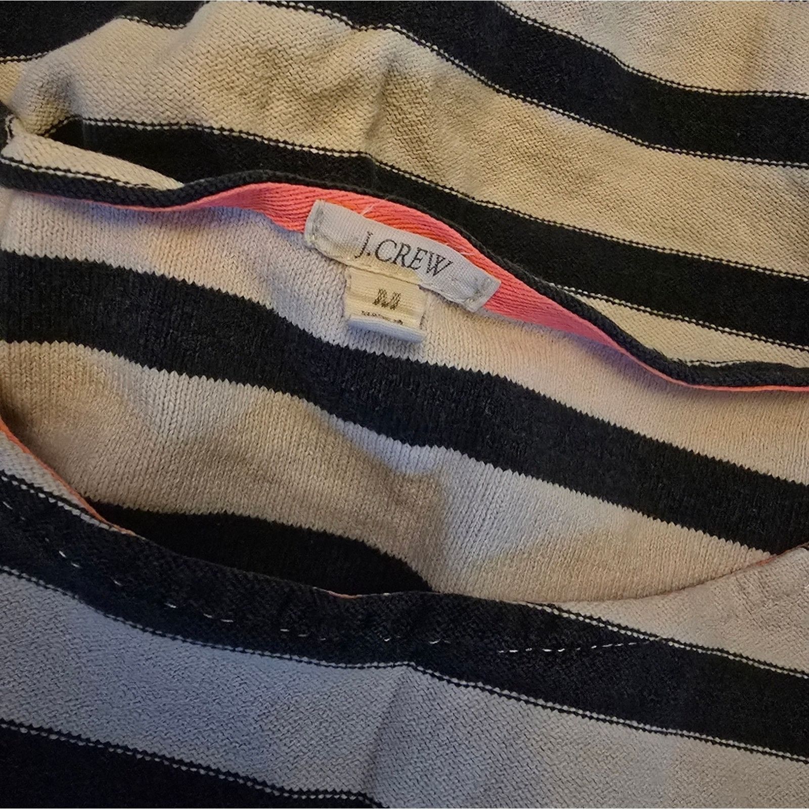 J.Crew Navy White Striped J.Crew 3/4 Sleeve Size M / US 6-8 / IT 42-44 - 4 Thumbnail