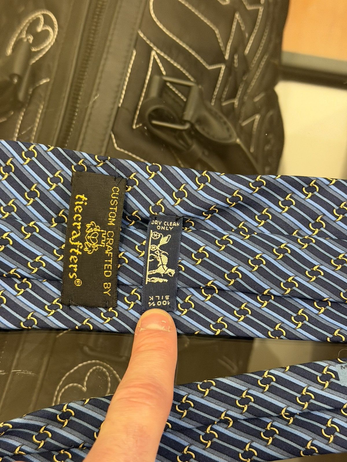 Hermes Hermes Striped Tie - Blue Size ONE SIZE - 2 Thumbnail