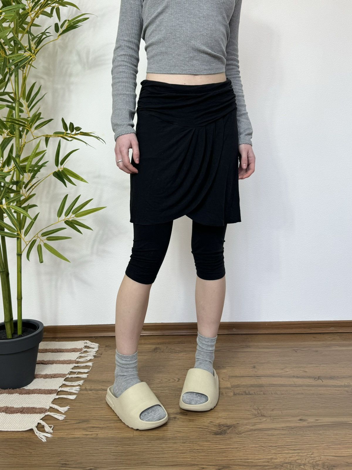 Morgan De Toi VINTAGE MORGAN DE TOI FRANCE MINI SKIRT x LEGGINGS Size 26" / US 2 / IT 38 - 1 Thumbnail