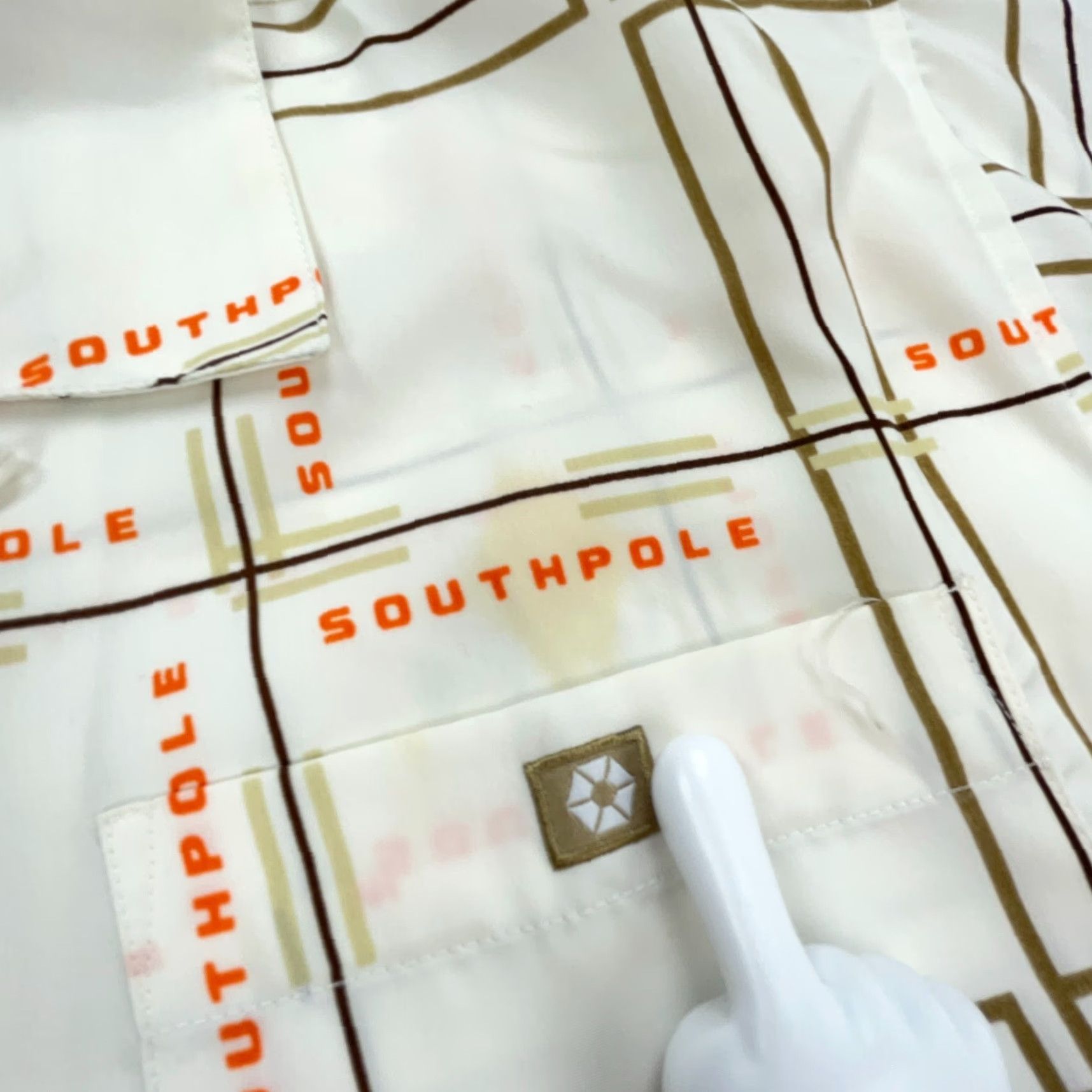 Southpole Vintage South Pole Shirt Men L White Button Up Baggy Rap Hip Hop Y2K 90s Graphic Print Size US L / EU 52-54 / 3 - 6 Thumbnail
