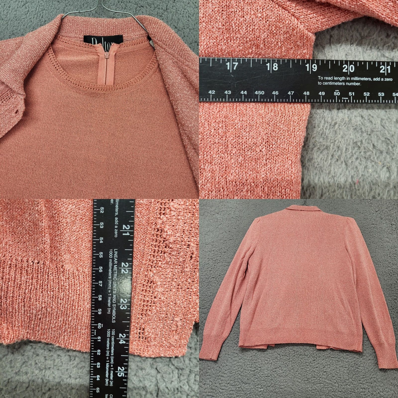 Vintage VINTAGE Dalton Shirt & Matching Cardigan Sweater Womens Sz 16 Salmon Union USA Shirt Cardigan Set Size XXL / US 16-18 / IT 52-54 - 8 Thumbnail
