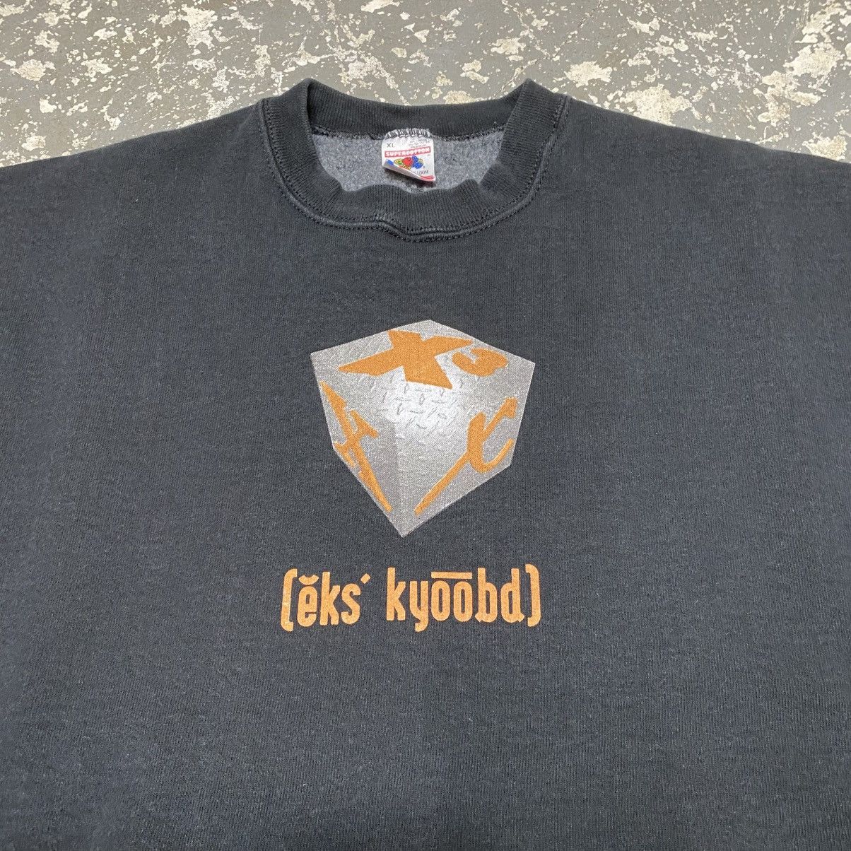 Fruit Of The Loom × Vintage Vintage Eks Kyoobd X-Cubed Don’t Be Square Art Hoodie Crewne Size US XL / EU 56 / 4 - 3 Thumbnail