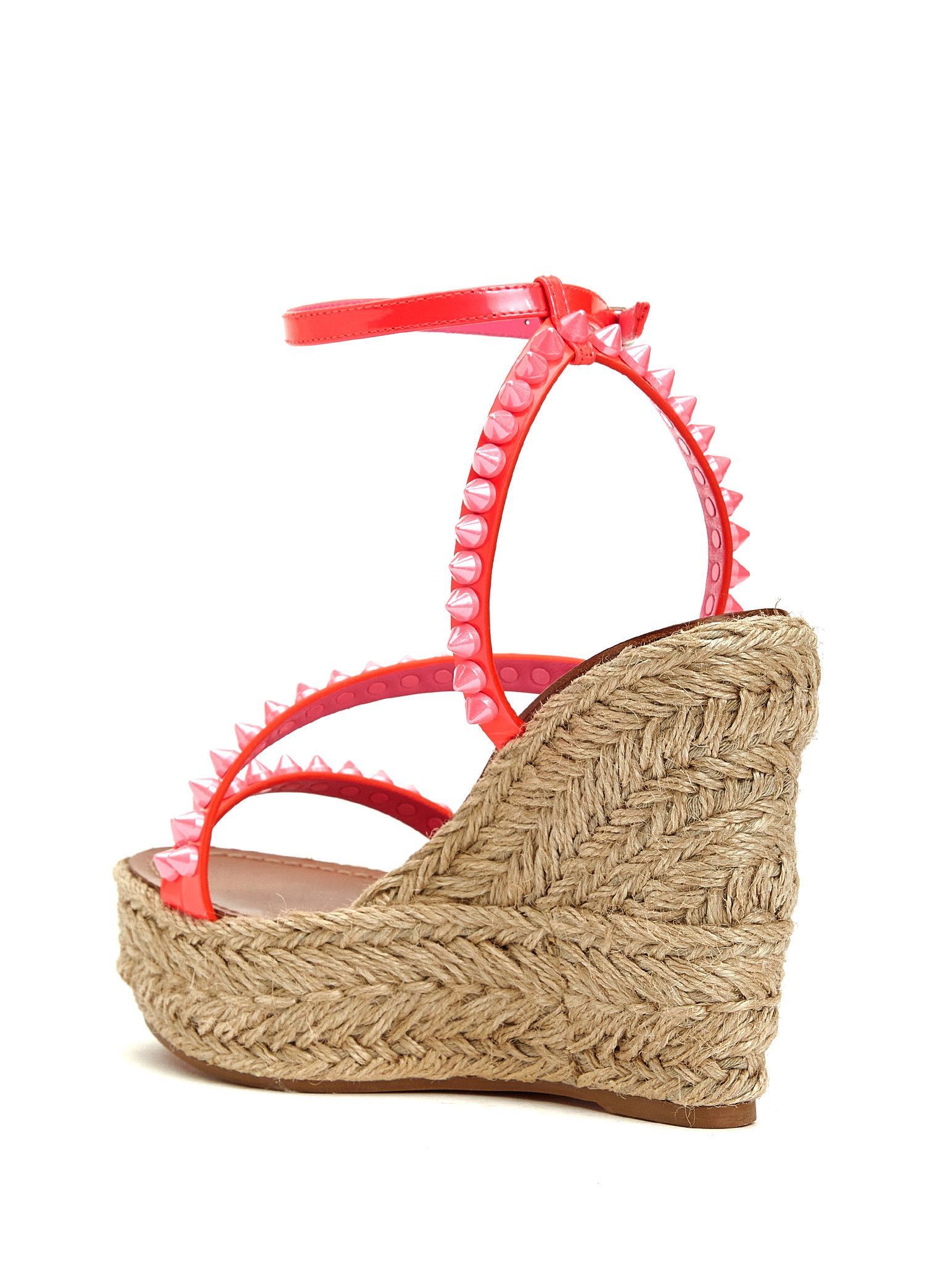 Christian Louboutin CHRISTIAN LOUBOUTIN Mafaldina Spikes pink espadrille sandals Size US 10 / IT 40 - 3 Thumbnail