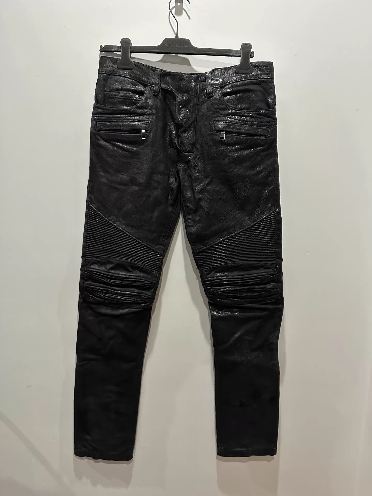 Balmain Balmain 2017 Coated Distressed Japan-Made Jeans Size US 30 / EU 46 - 1 Thumbnail
