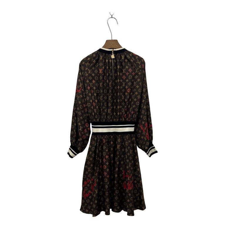 Louis Vuitton Louis Vuitton Dark brown logo presbyopic full print mulber Size XS / US 0-2 / IT 36-38 - 3 Thumbnail