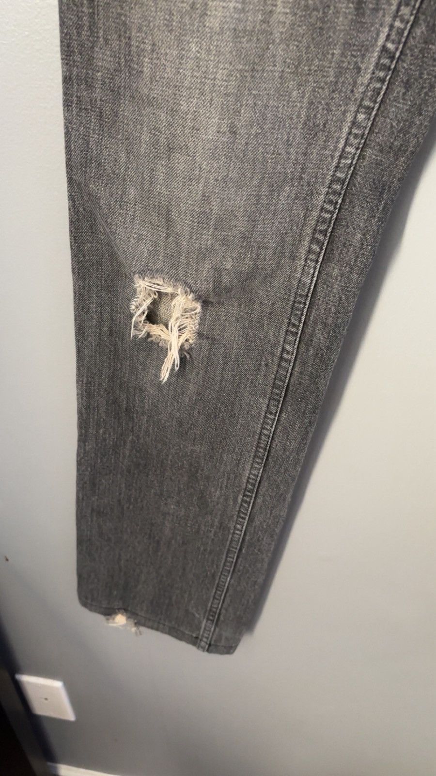 Undercover Undercover AW02 Witches Cell Division Velour Strip Jeans Size US 29 - 8 Thumbnail