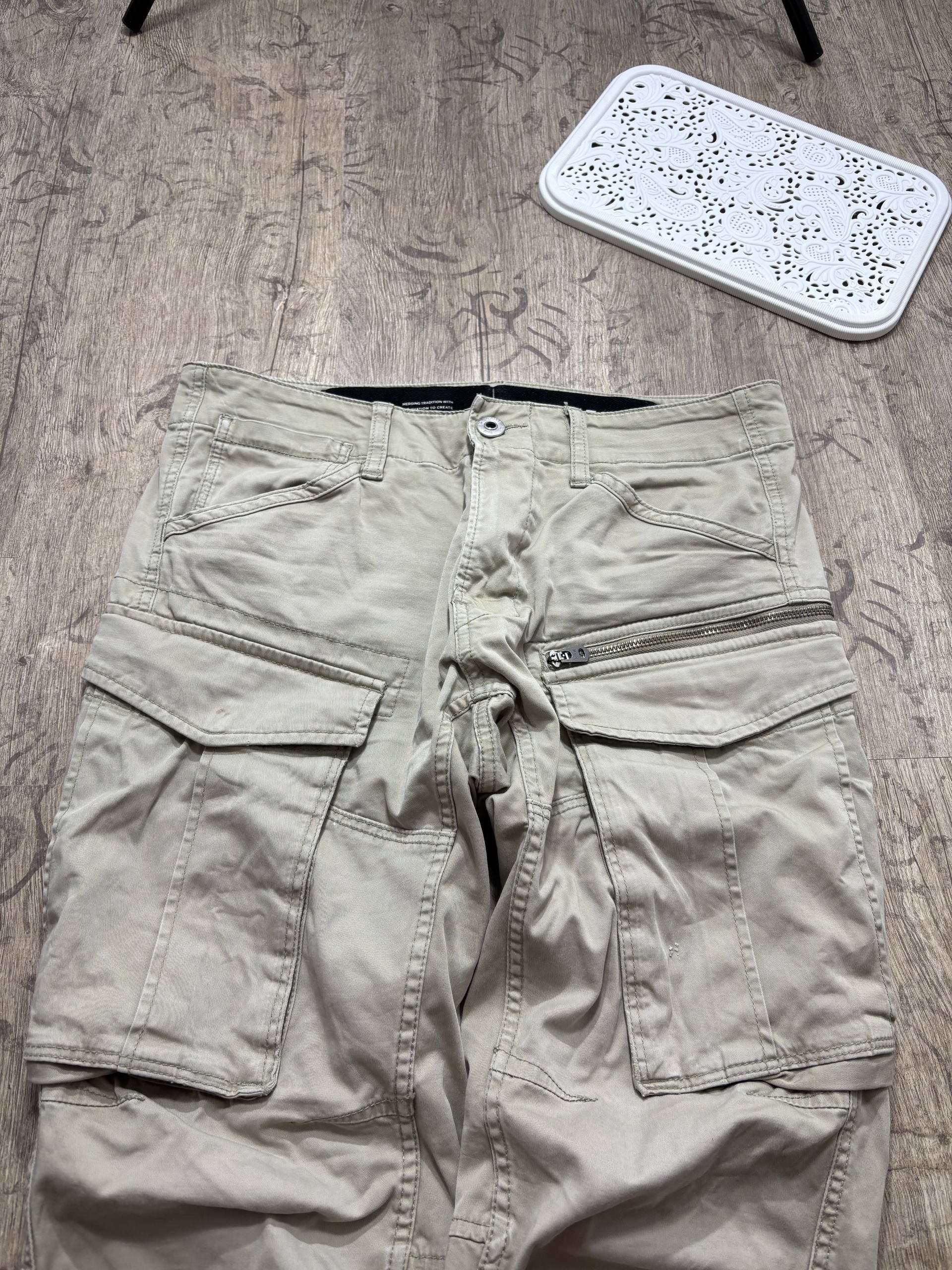 G-Star G-Star RAW Rovic Zip 3D Straight Tapered Cargo Pants Trouser Size US 30 / EU 46 - 6 Thumbnail
