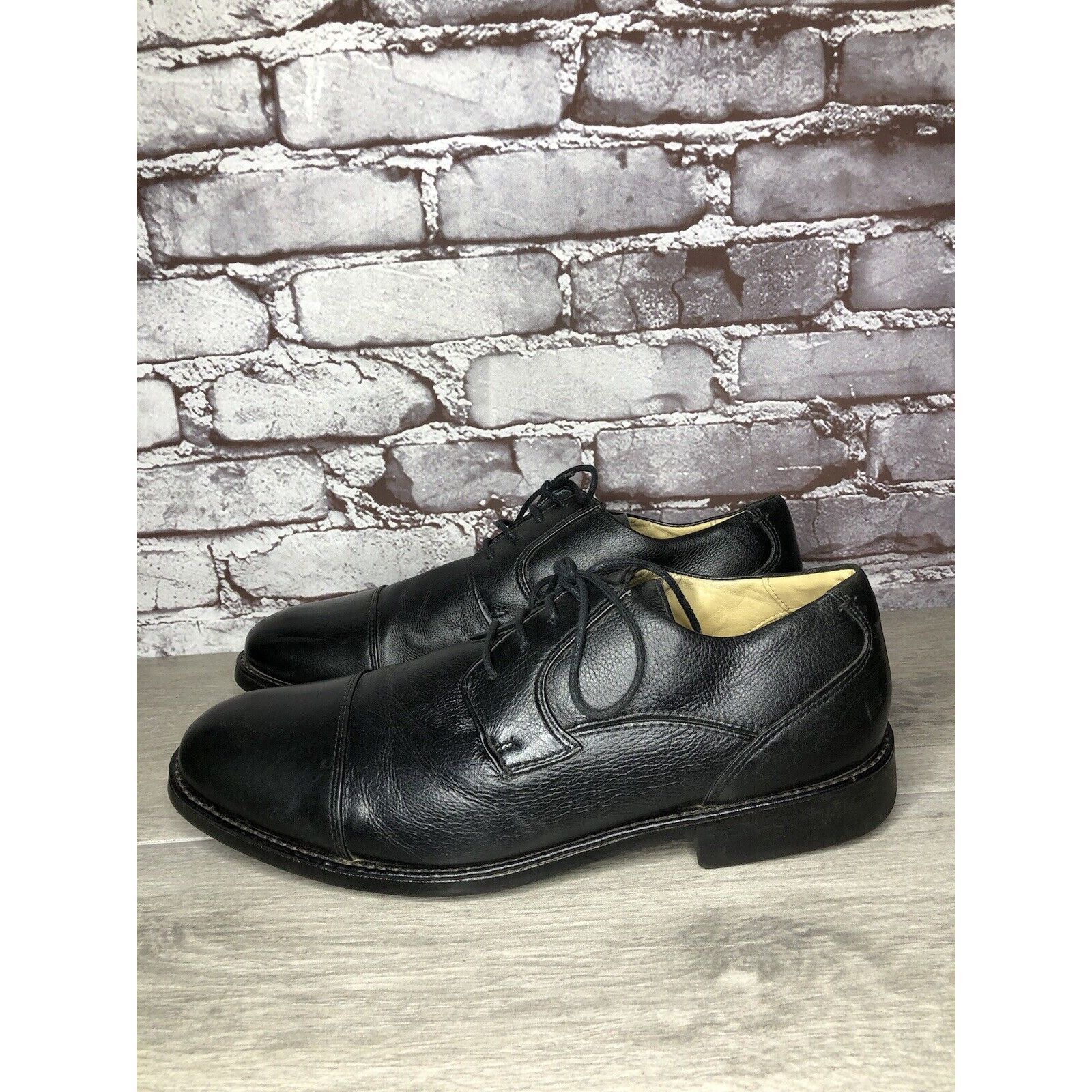 Other Studio Belverde Duke Black Leather Cap Toe Oxfords Dress Sho Size US 11 / EU 44 - 1 Thumbnail
