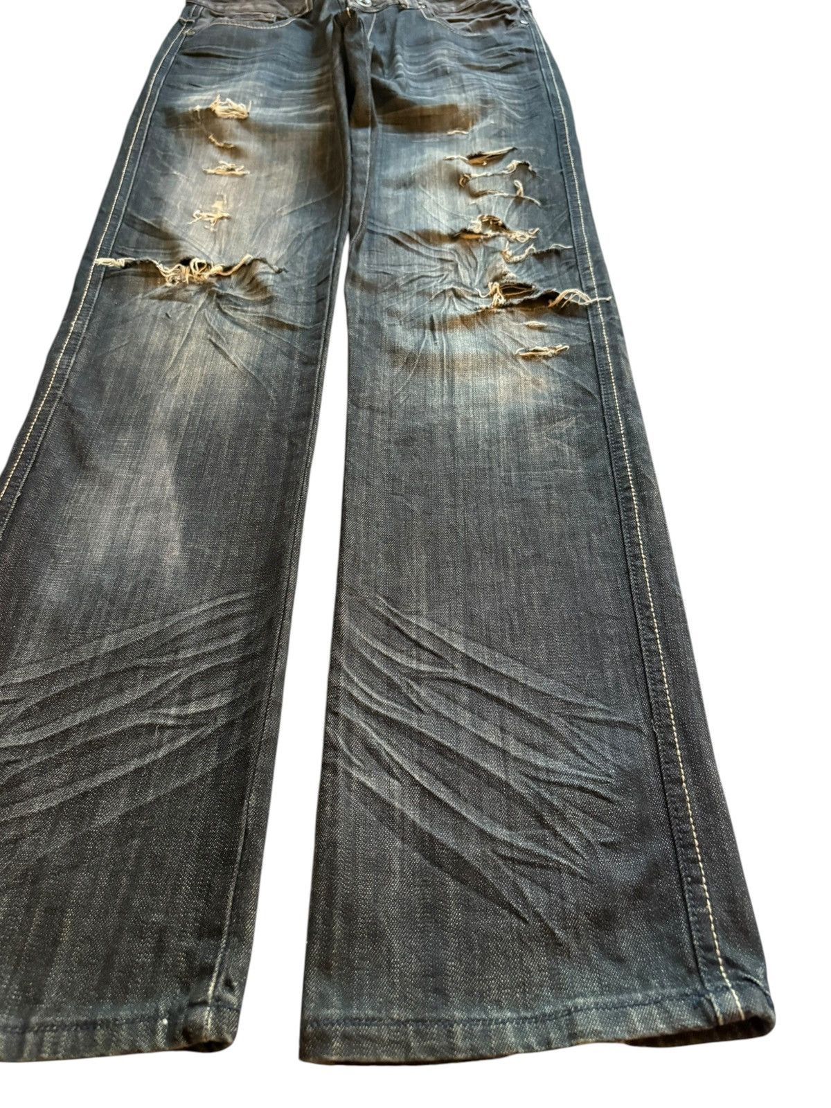 Energie × Japanese Brand Vintage Energie Faded Distressed Ripped Loose Jeans Size US 32 / EU 48 - 7 Thumbnail