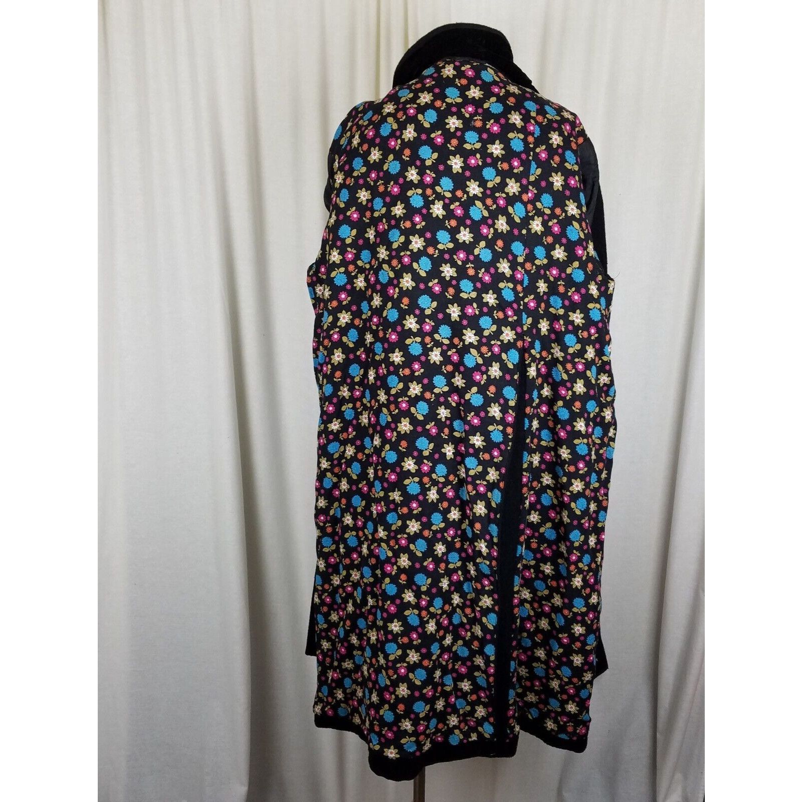 Vintage Ein Althof Modell Wool Maxi Peacoat Womens L Velvet Trim Size L / US 10 / IT 46 - 8 Thumbnail