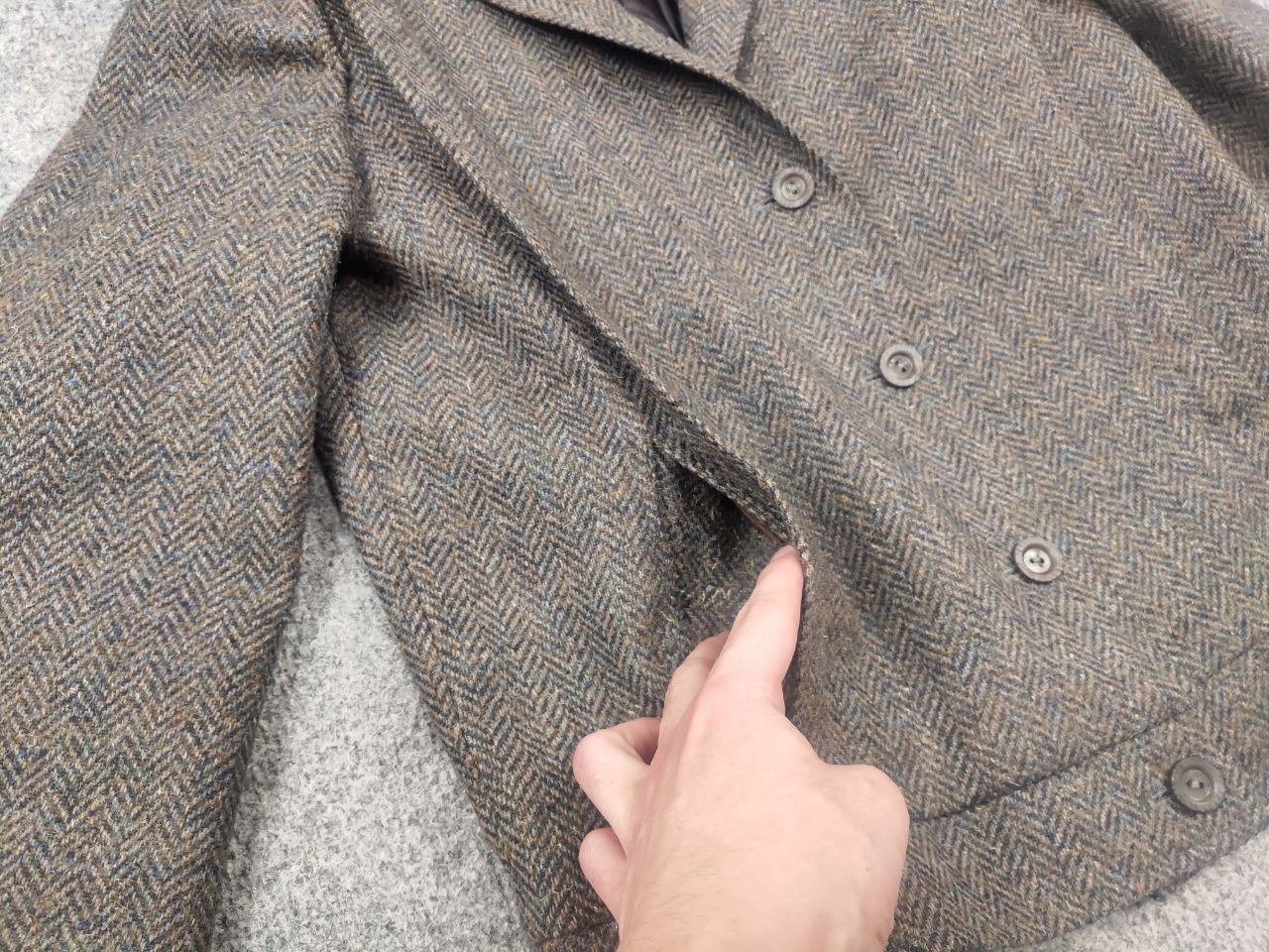 Harris Tweed Clan Royal Vintage 80's Tweed Wool Suit Blazer jacket Skirt Size XL / US 12-14 / IT 48-50 - 7 Thumbnail