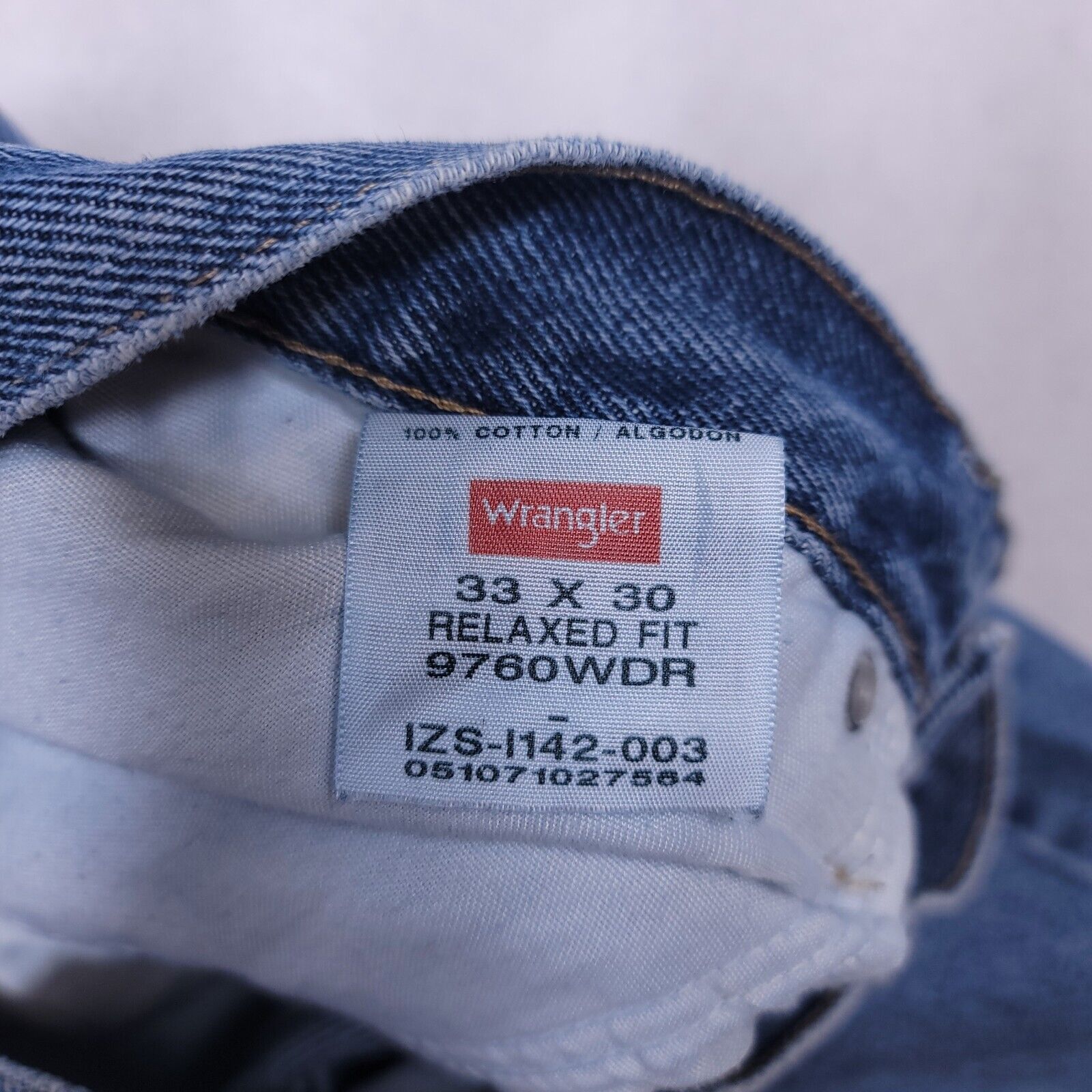 Wrangler Wrangler Casual Button Zip Denim Jeans Mens Size 33x30 Blue Size US 33 - 3 Thumbnail