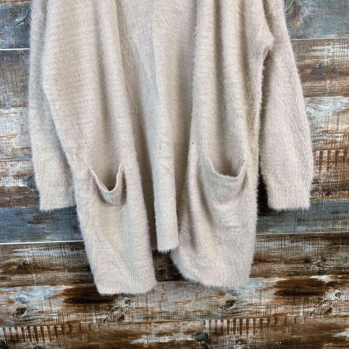 Japanese Brand DL Ingni Pink Cardigan fur shaggy mohair Knitwear #C1056 Size M / US 6-8 / IT 42-44 - 6 Thumbnail