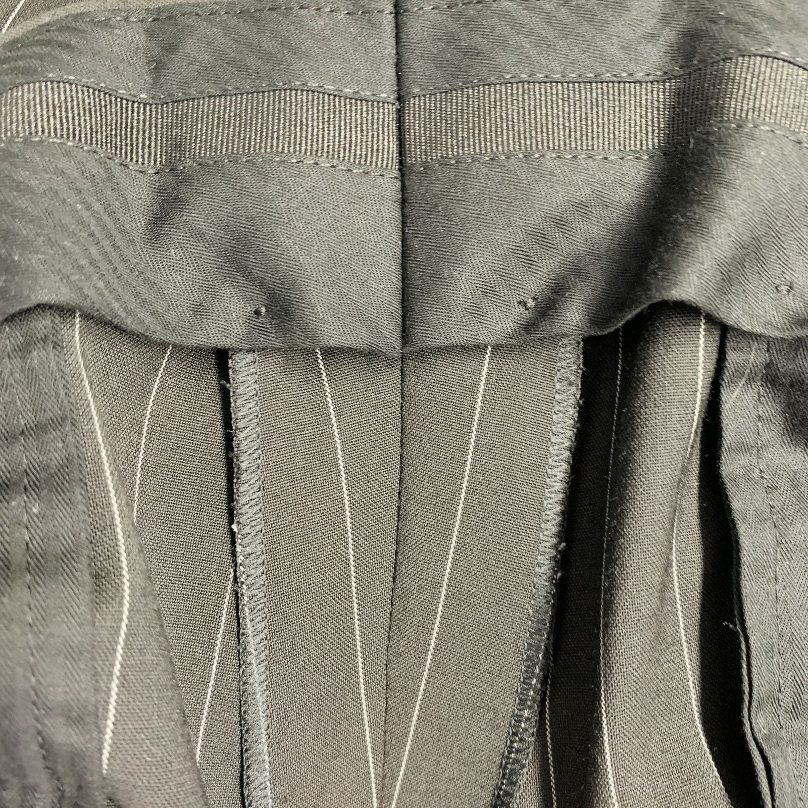 Dolce & Gabbana DOLCE & GABBANA Black Grey Pinstripe Polyester Blend Suit Size 42R - 12 Thumbnail