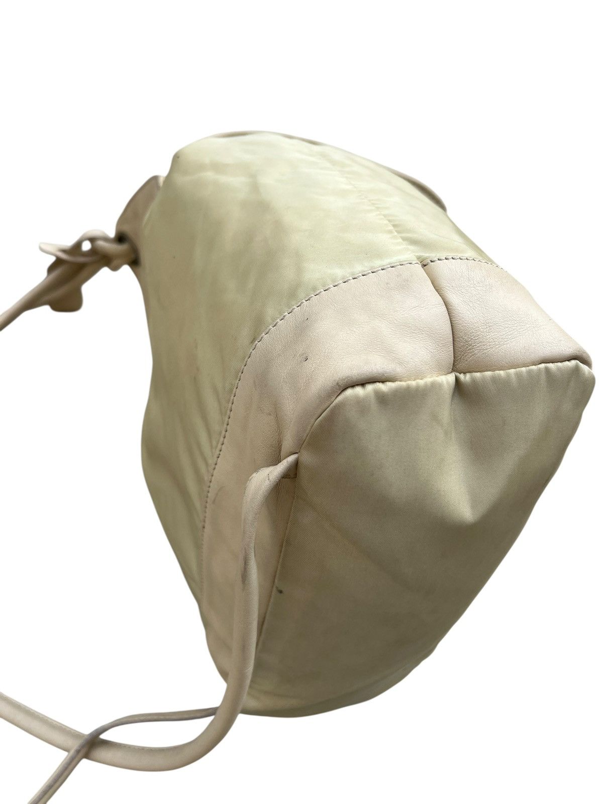 Leather Vintage MaxMara Scratches Patina Leather Nylon Backpack Size ONE SIZE - 18 Thumbnail