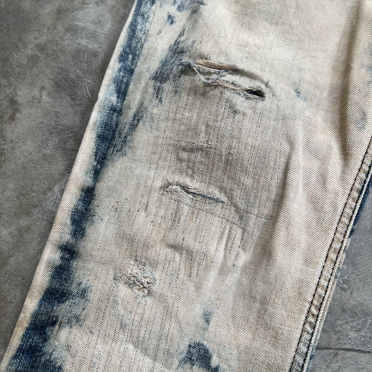 Kapital 2000s Buckaroo Kapital Style Boro Acid Wash Distressed Jeans Size US 31 - 7 Thumbnail