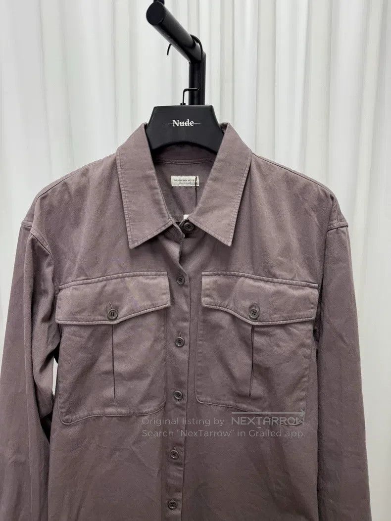 Dries Van Noten Dries Van Noten Lavender Purple Double-pocket Loose Shirt Size US XS / EU 42 / 0 - 4 Thumbnail