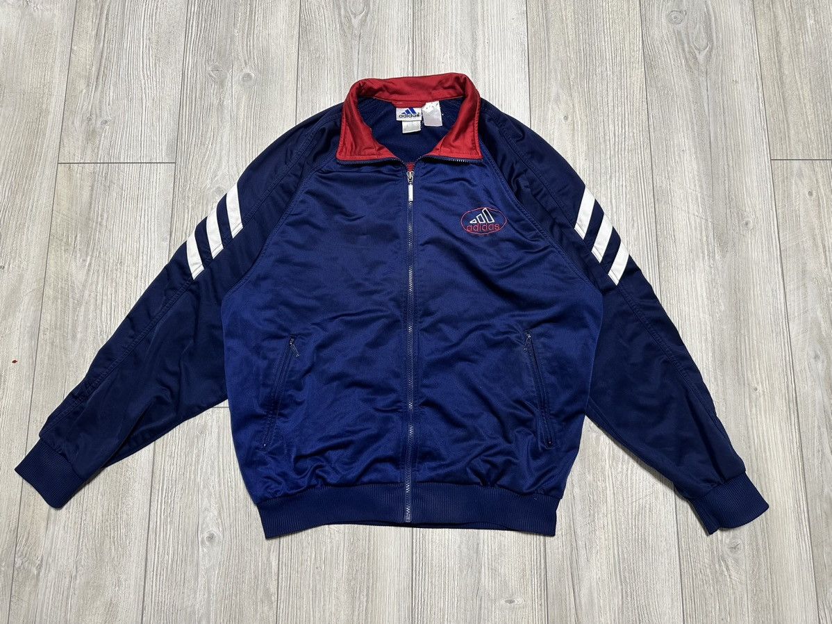 Adidas Vintage Adidas 90s Track Jacket Big Logo Style Size US L / EU 52-54 / 3 - 1 Thumbnail