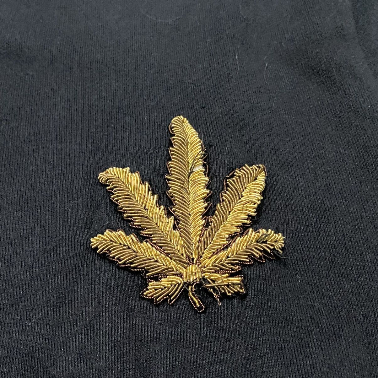 Palm Angels Palm Angels Cannabis Leaf Embroider Crewneck Size US L / EU 52-54 / 3 - 8 Thumbnail