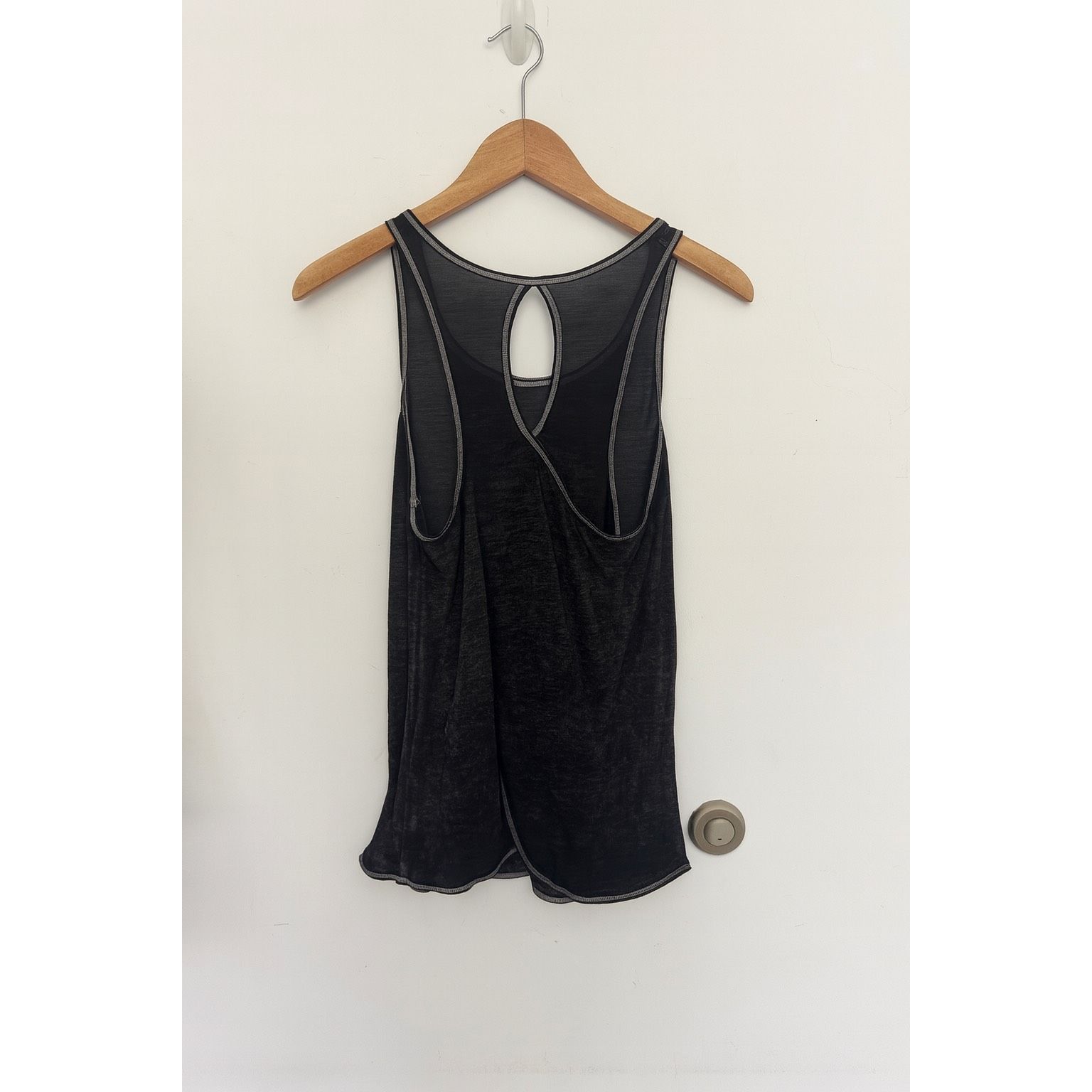 Mossimo Mossimo Black Draped Open Back Tank Top Size S Size S / US 4 / IT 40 - 2 Thumbnail