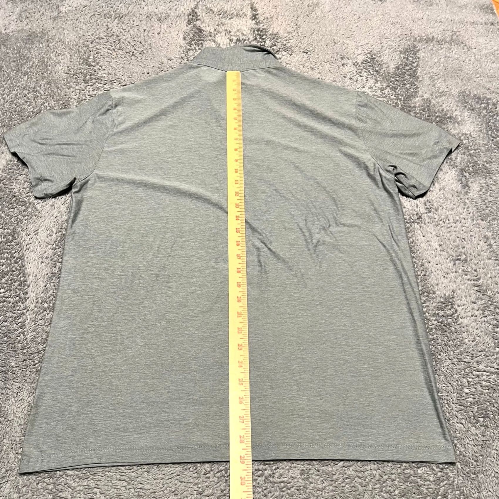 Vuori Vuori Polo Shirt Mens XL Green Gray Solid Performance Stretch Short Sleeve Top Size US XL / EU 56 / 4 - 5 Thumbnail