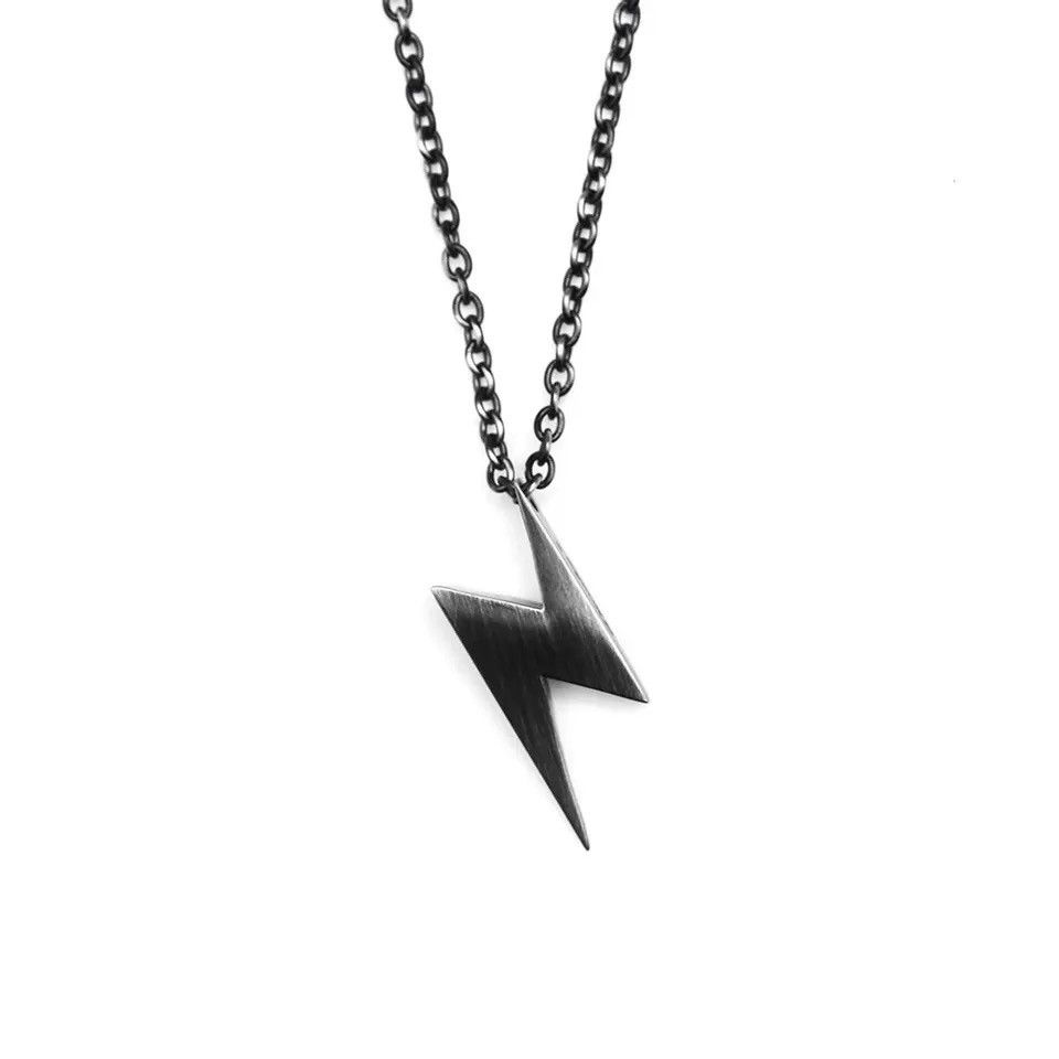 Jewelry Lightning Simple Retro Hip Hop Pendant Necklace Size ONE SIZE - 3 Thumbnail
