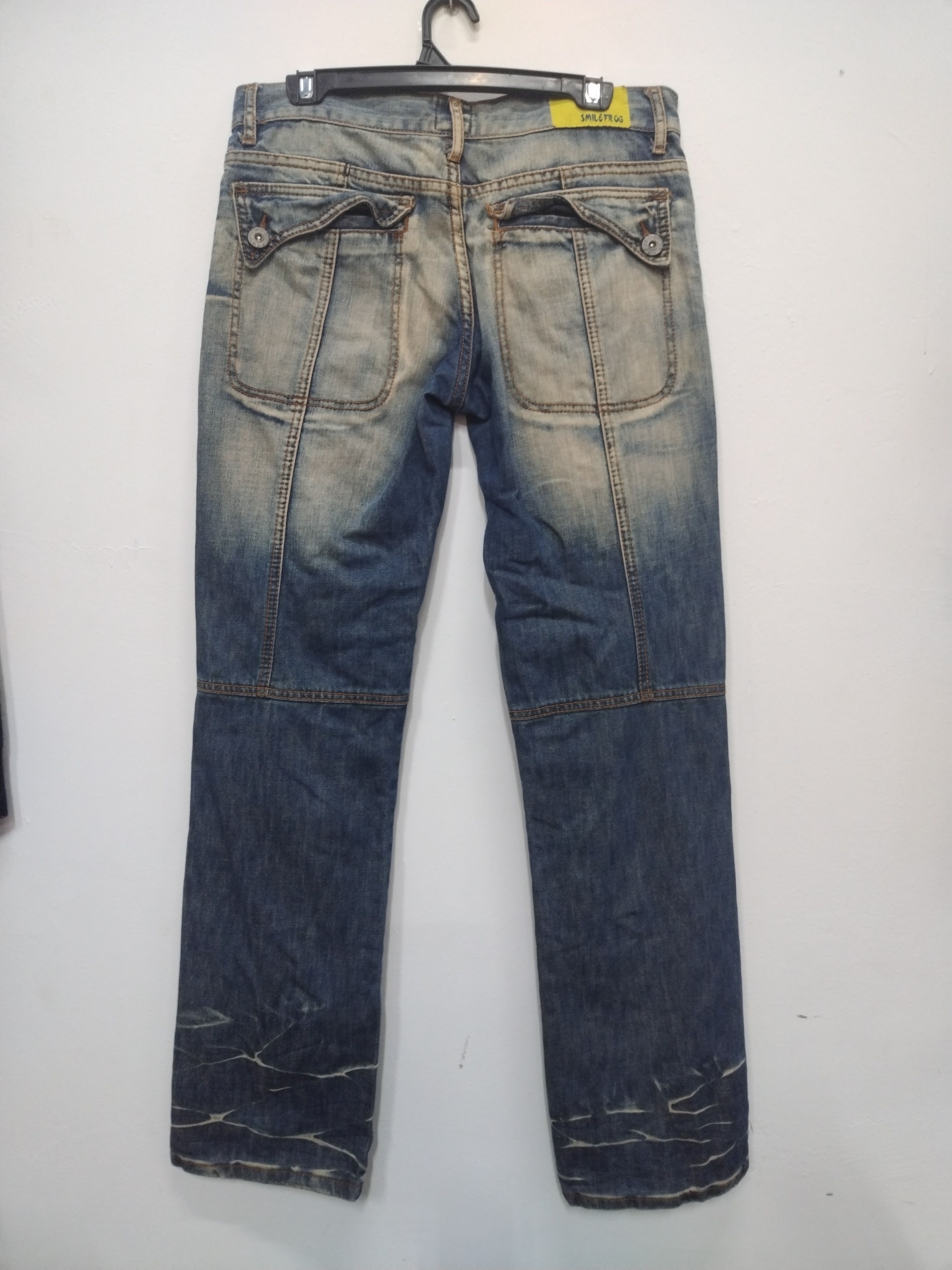 Seditionaries Crazy acid wash jeans Punk Goth Distressed Smile Frog Jeans Size US 32 / EU 48 - 2 Thumbnail