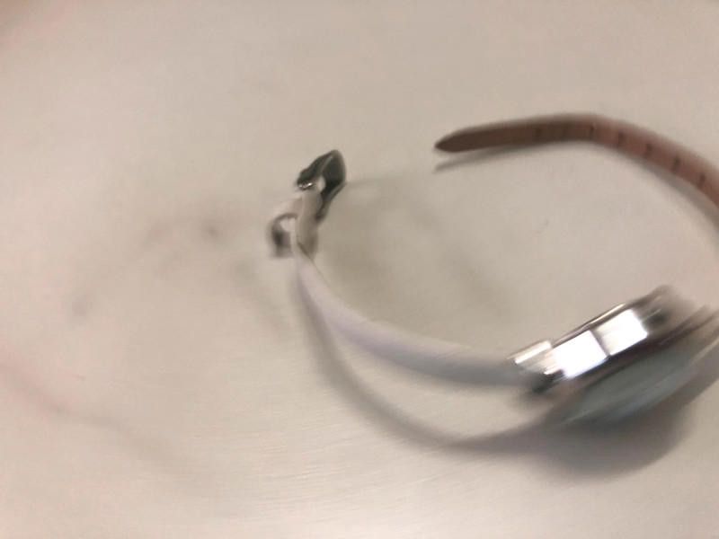 Designer oasis silver dial white leather strap watch Size ONE SIZE - 3 Thumbnail