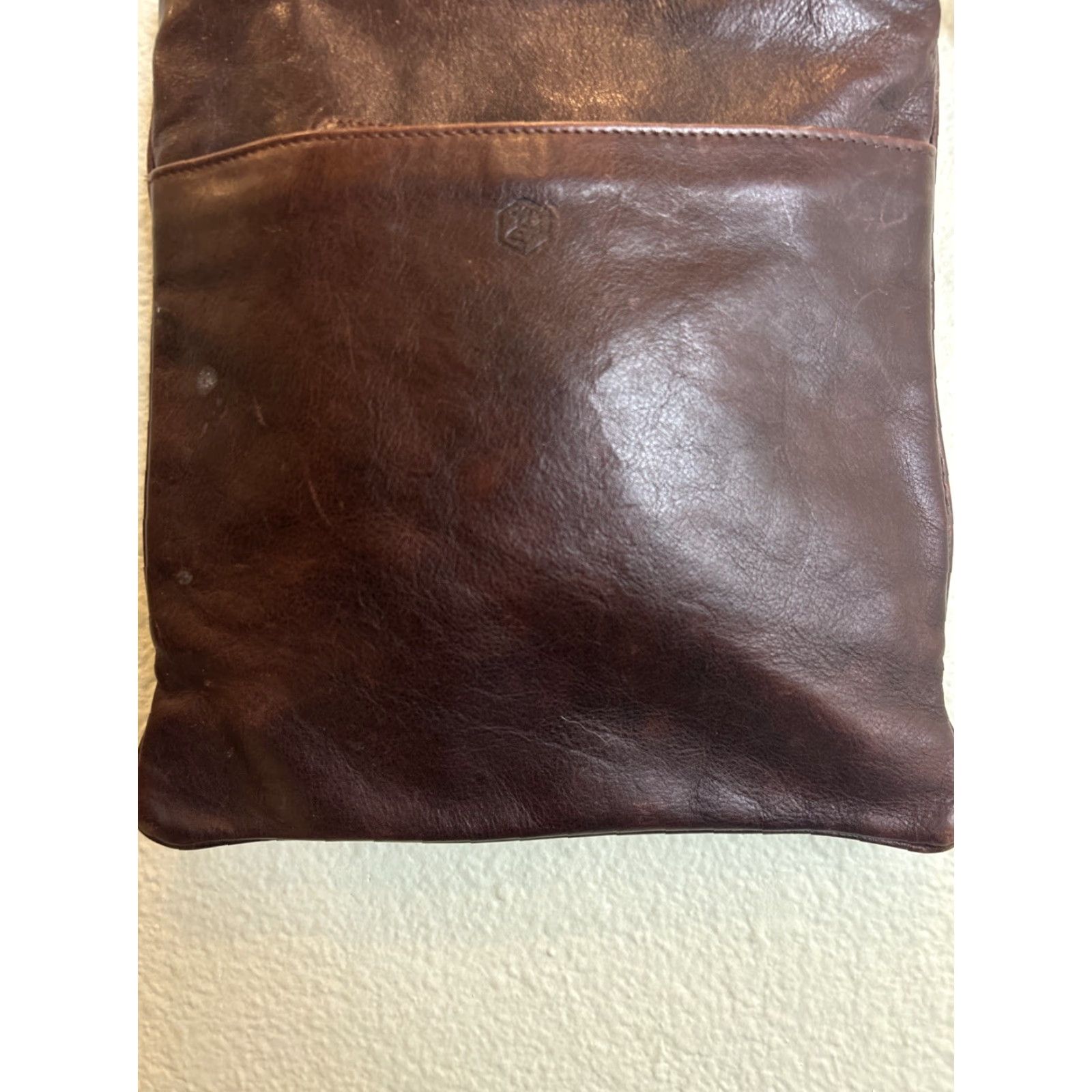 Vintage Valentina Crossbody Bag Brown Leather Made In Italy 12x10.5 Womens Size ONE SIZE - 5 Thumbnail
