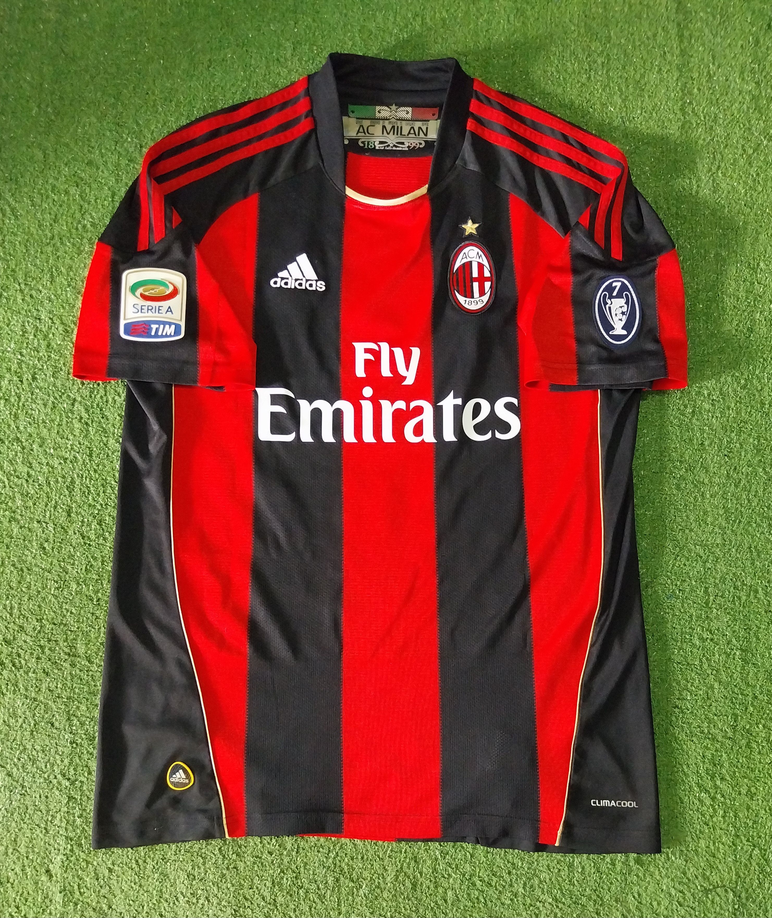 Ac milan home 2010/2011 inzaghi jersey football