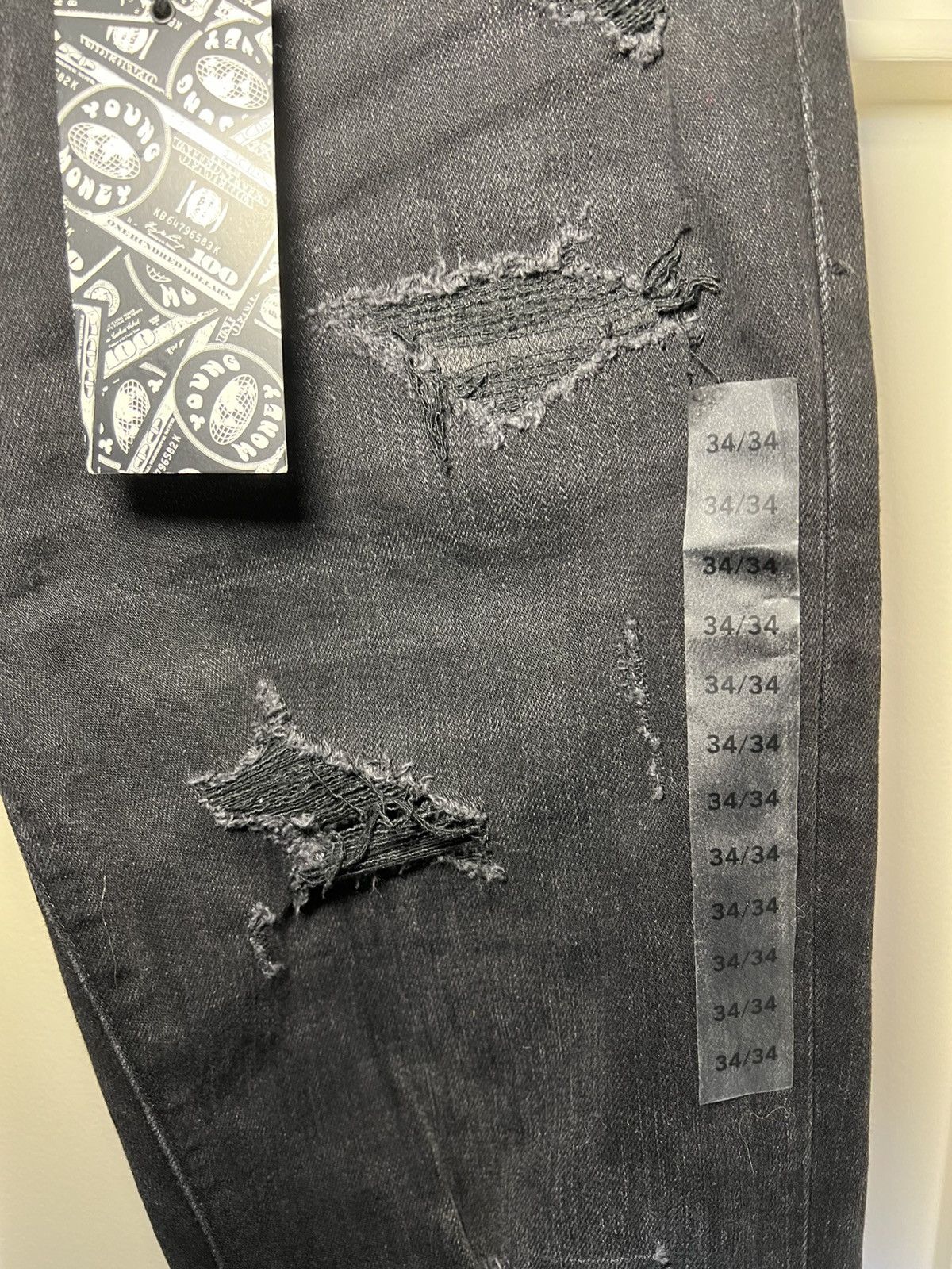 Lil Wayne Young Money Entert X American Eagle distressed stacked jeans Size US 34 / EU 50 - 5 Thumbnail