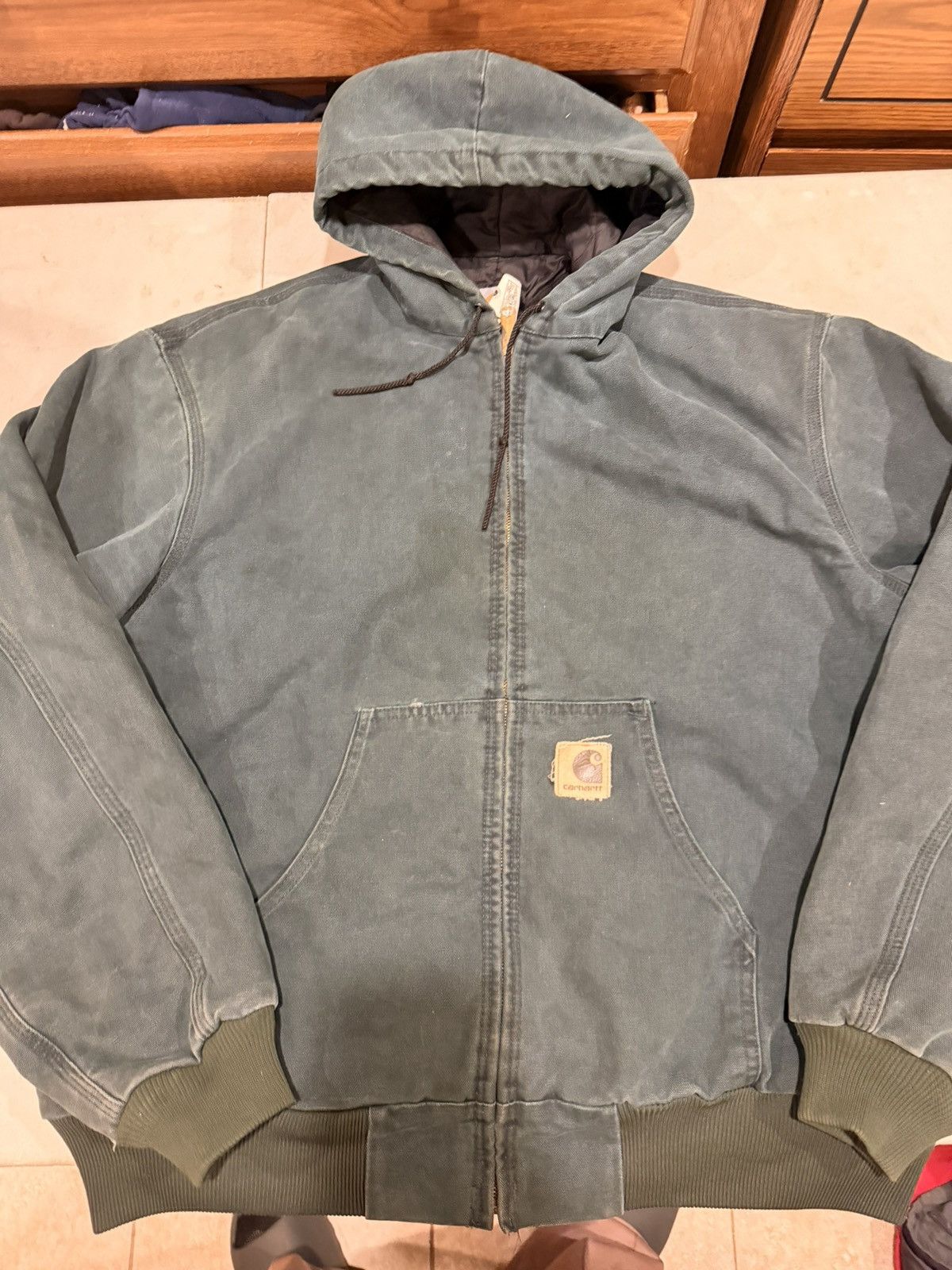 Carhartt Vintage Carhartt Jacket Hooded Green JQ243 Size US XL / EU 56 / 4 - 10 Thumbnail