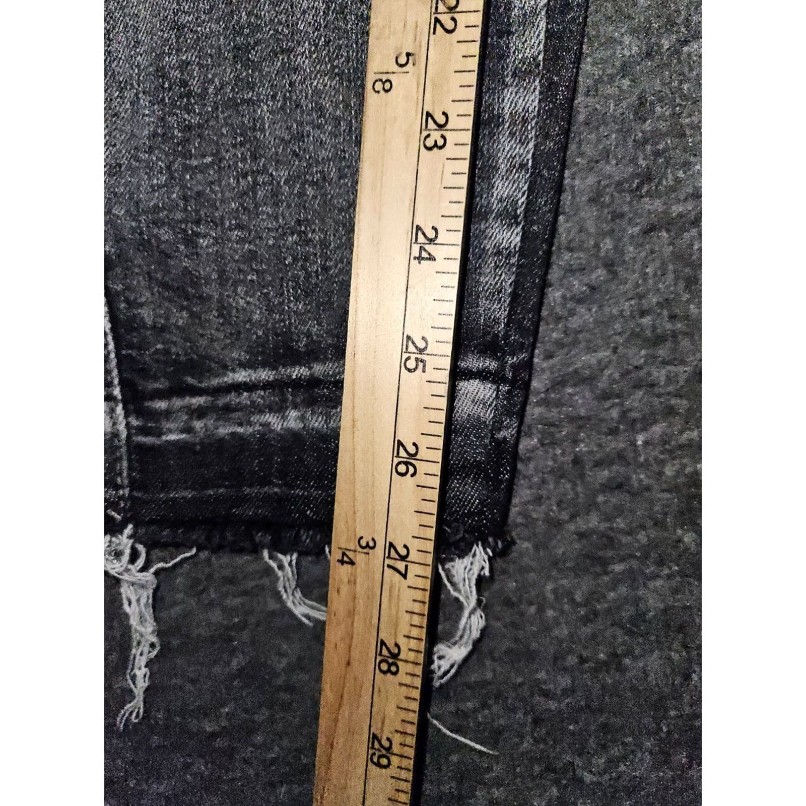 Vintage VINTAGE Judy Blue Skinny Fit Ankle Jeans Women's 13/31 Black Frayed Hem Stretch Preppy Size 34" / US 12 / IT 48 - 5 Thumbnail