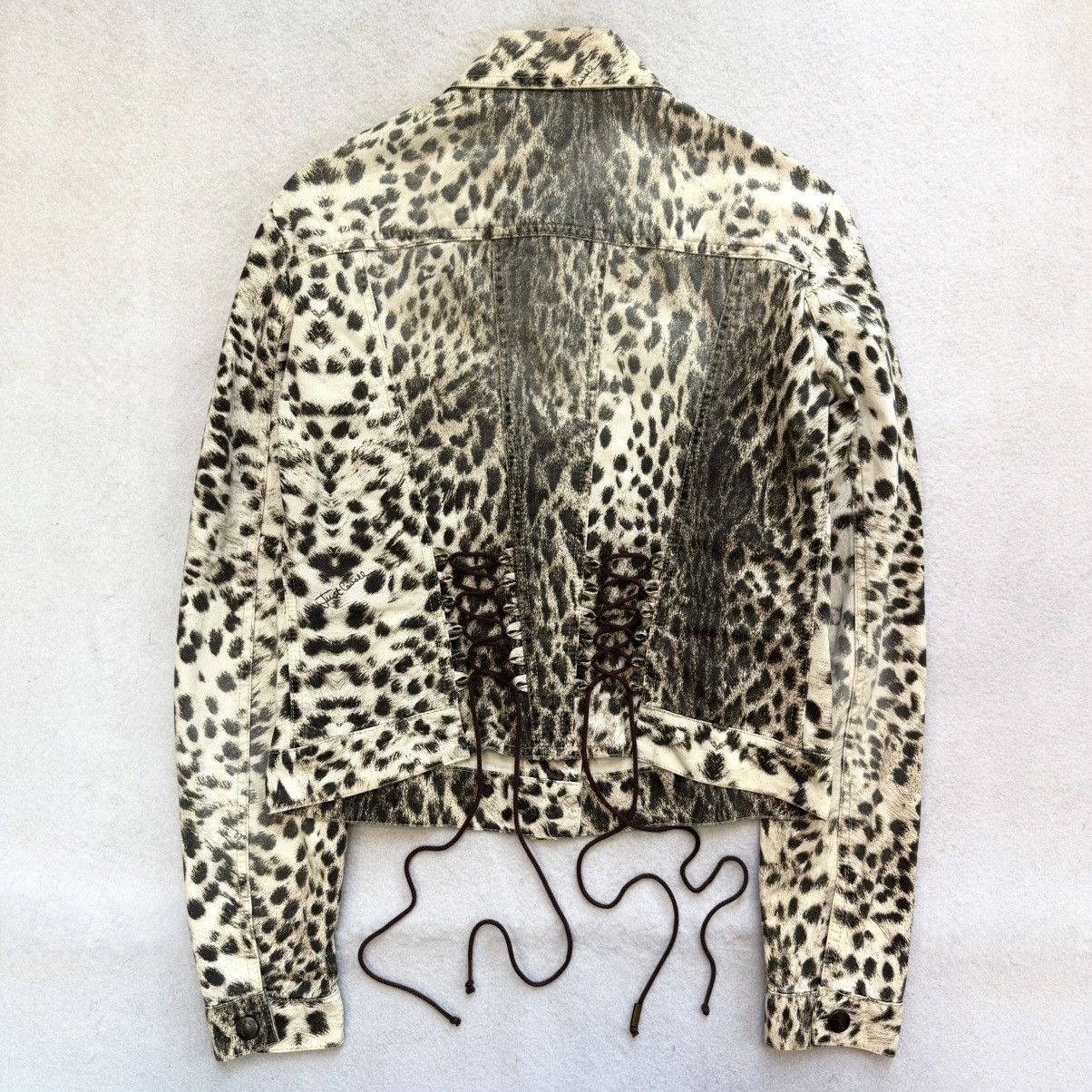 Just Cavalli 2000s Just Cavalli Back Laces Leopard Print Jacket Size XS / US 0-2 / IT 36-38 - 2 Thumbnail