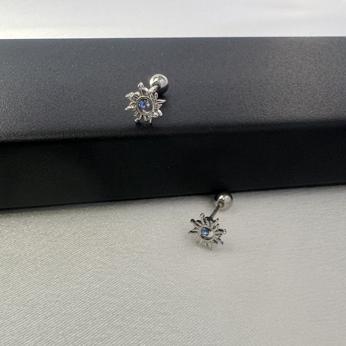 Designer Small Sun Stud Earrings for Men Women Unisex Style Size ONE SIZE - 4 Thumbnail