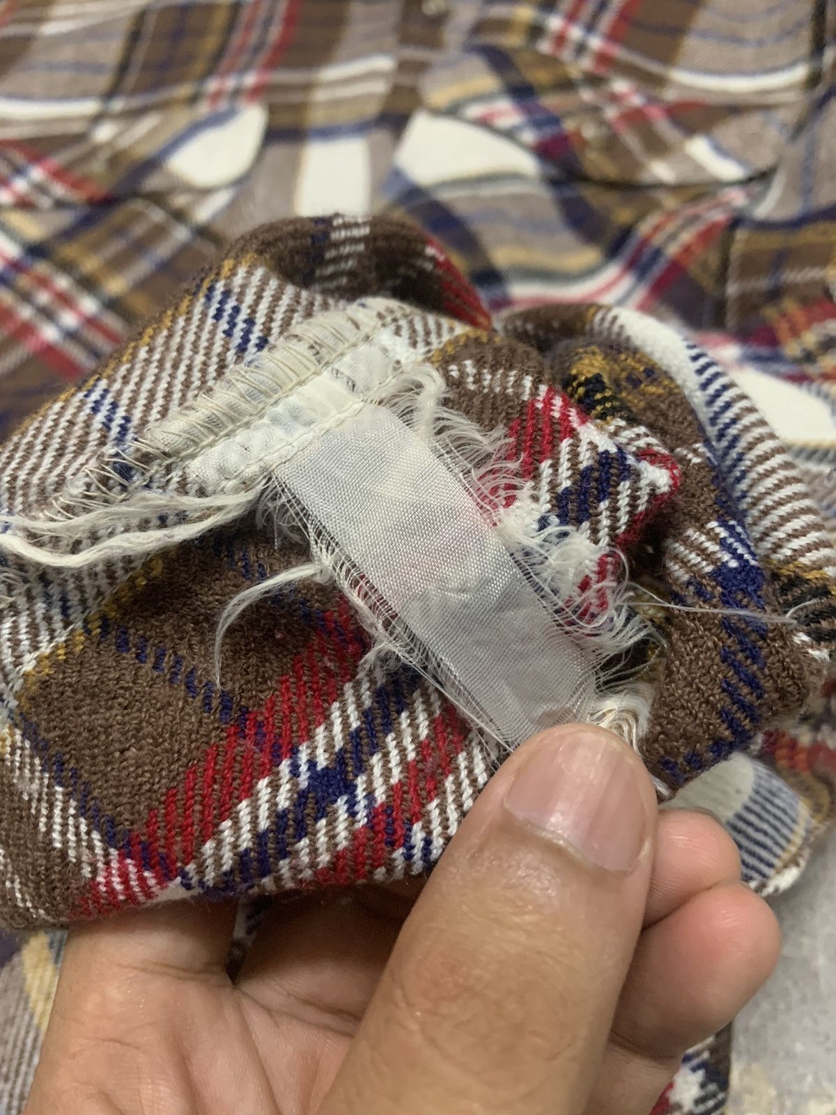 Japanese Brand RARE ARCHIVE BROWN TARTAN DOUBLE POCKET FLANNEL SHIRT Size US L / EU 52-54 / 3 - 11 Thumbnail