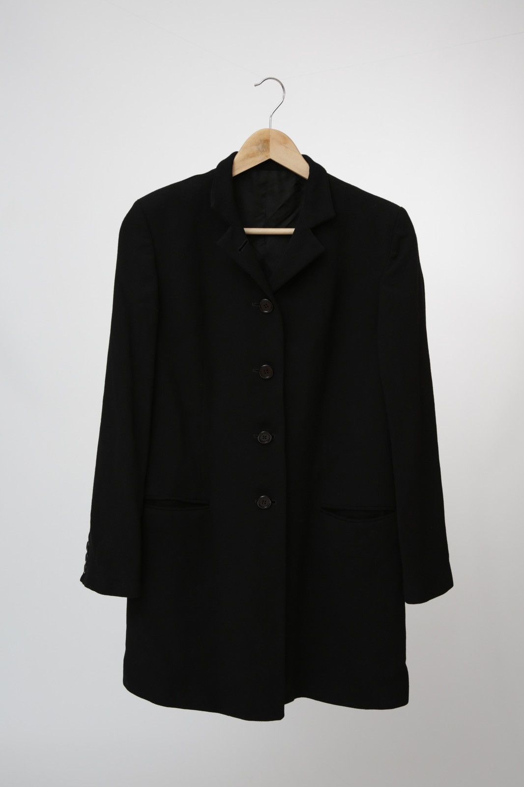 Vintage Burberrys Herringbone Pattern Wool Car Coat